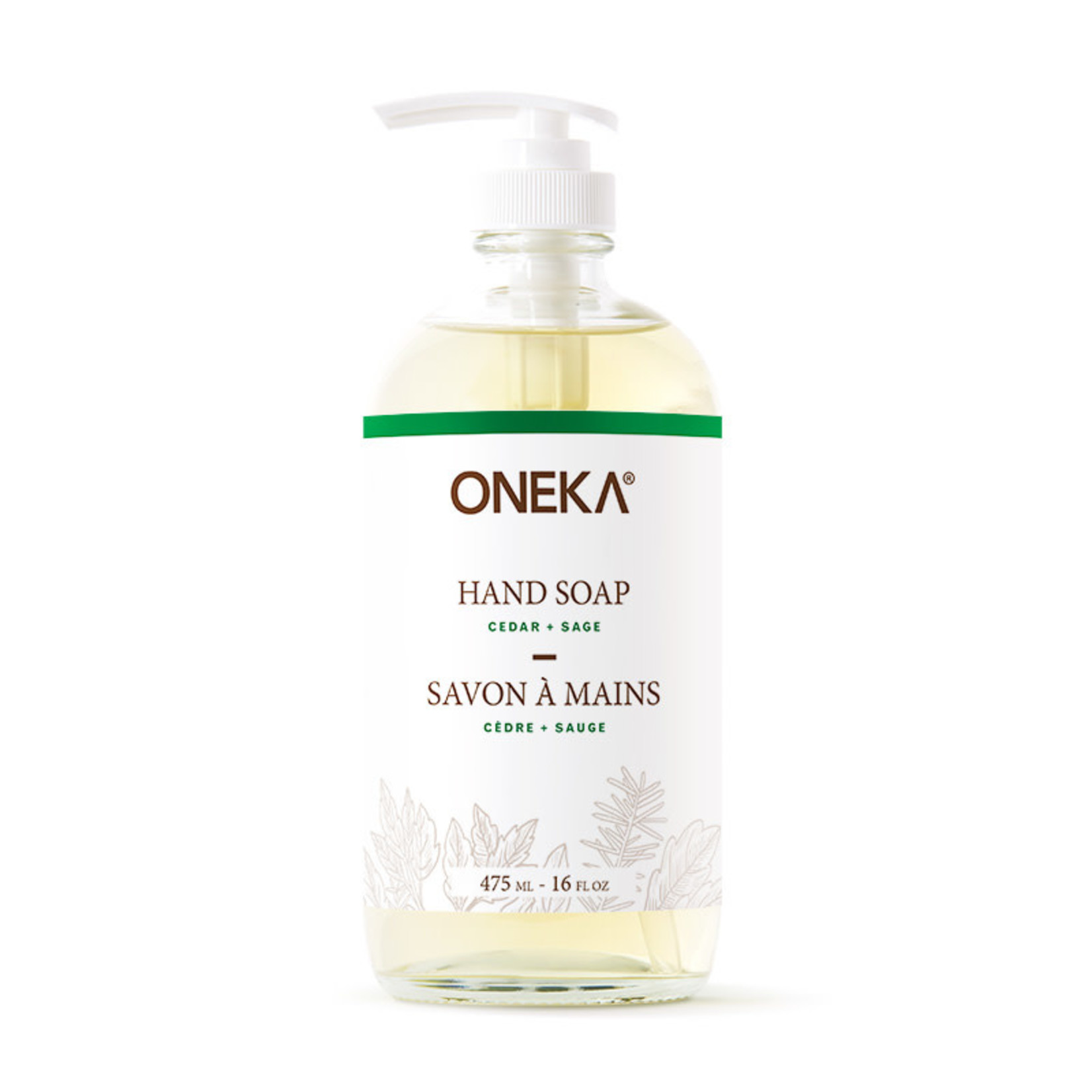ONEKA ONEKA CEDAR & SAGE HAND SOAP 475ML