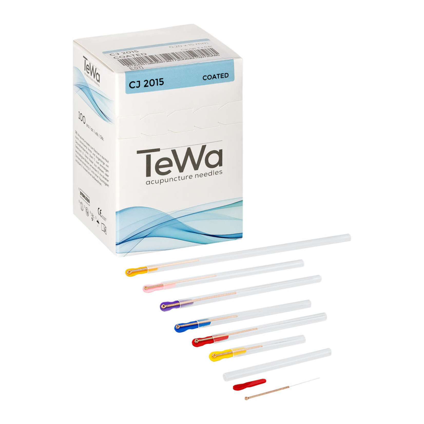 TEWA TEWA COATED ACUPUNCTURE NEEDLE .25 X 15mm BOX OF 100