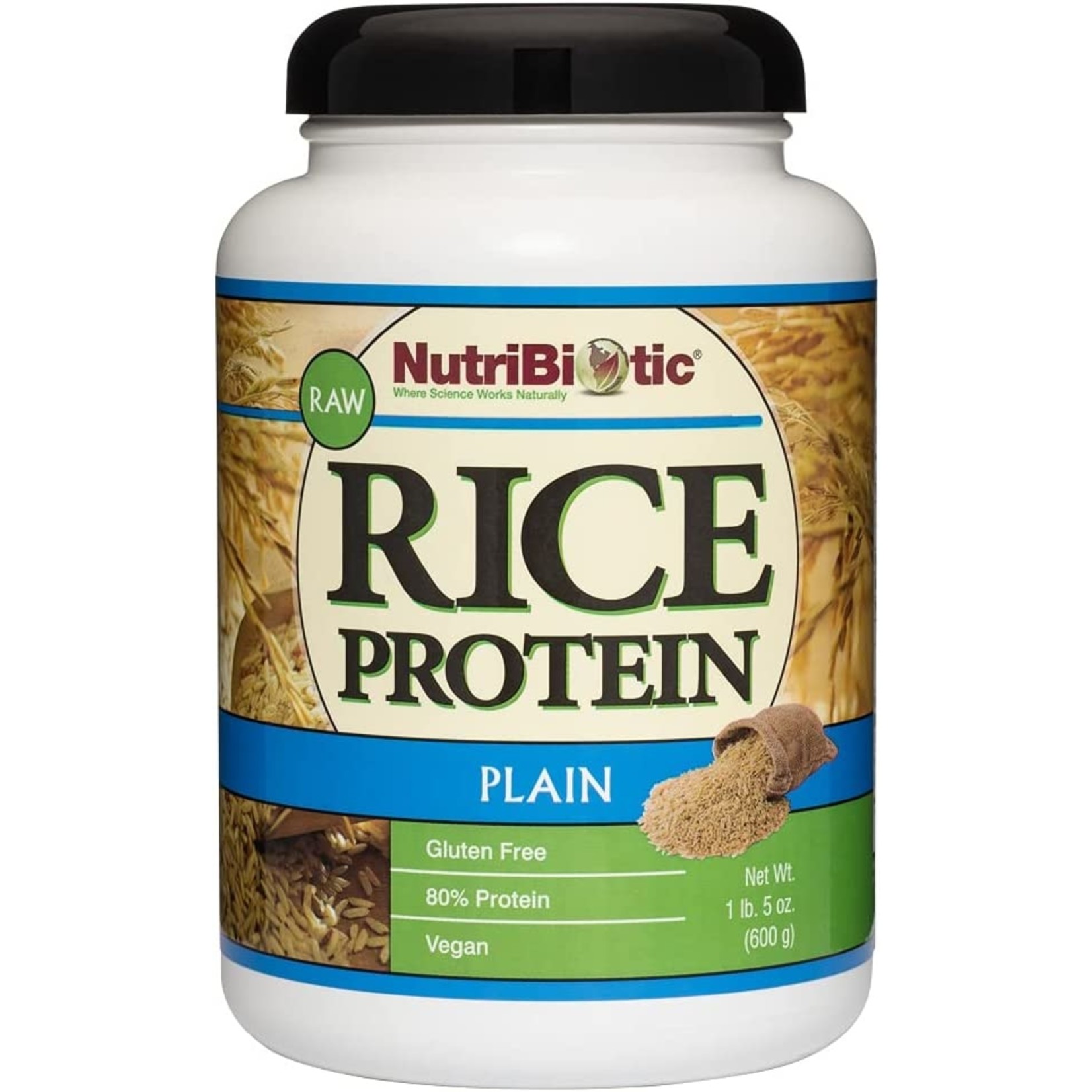 NUTRIBIOTIC NUTRIBIOTIC RICE PROTEIN ORGANIC UNFLAVOURED 600G