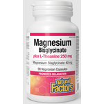 NATURAL FACTORS NATURAL FACTORS MAGNESIUM BISGLYCINATE 40MG PLUS L THEANINE 250MG 90 VEGCAPS