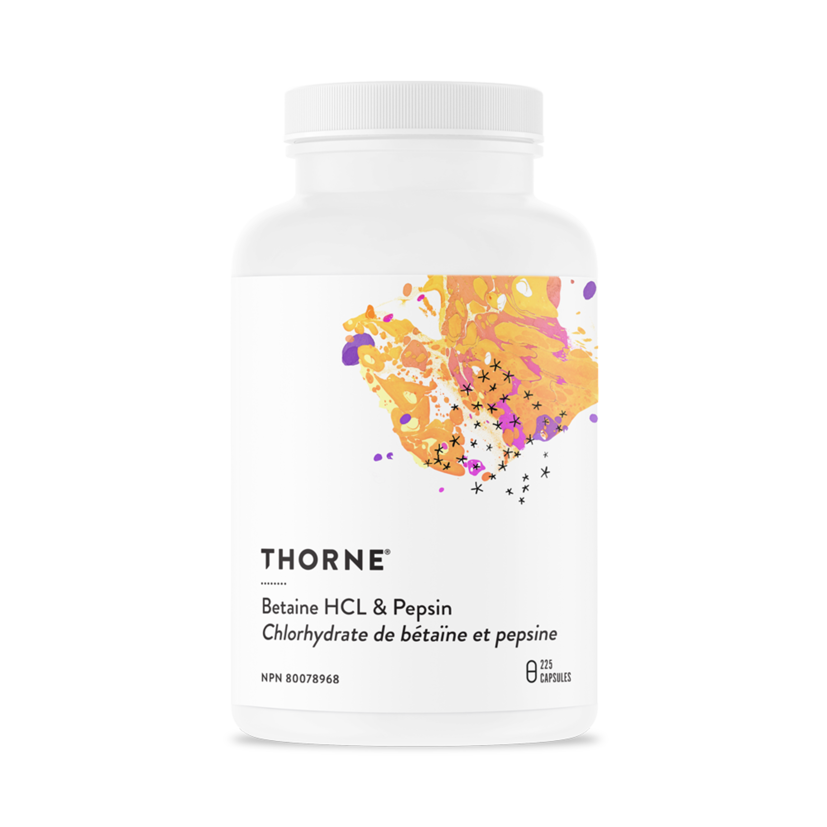 THORNE RESEARCH THORNE BETAINE HCL & PEPSIN 225 VEGICAPS