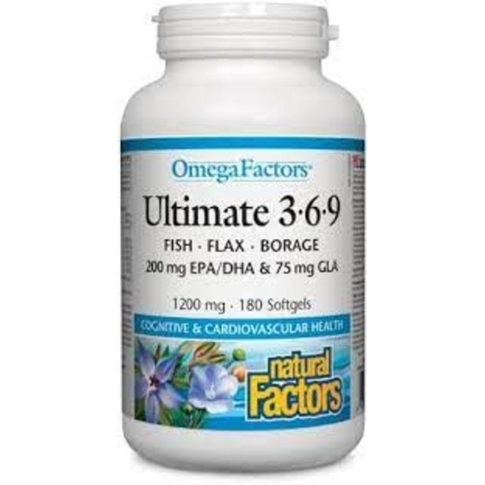 NATURAL FACTORS NATURAL FACTORS ULTIMATE 3 6 9 1200MG OMEGA FACTORS 180 SOFT GELS