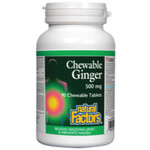 NATURAL FACTORS NATURAL FACTORS GINGER 500MG 90 CHEWABLE TABS