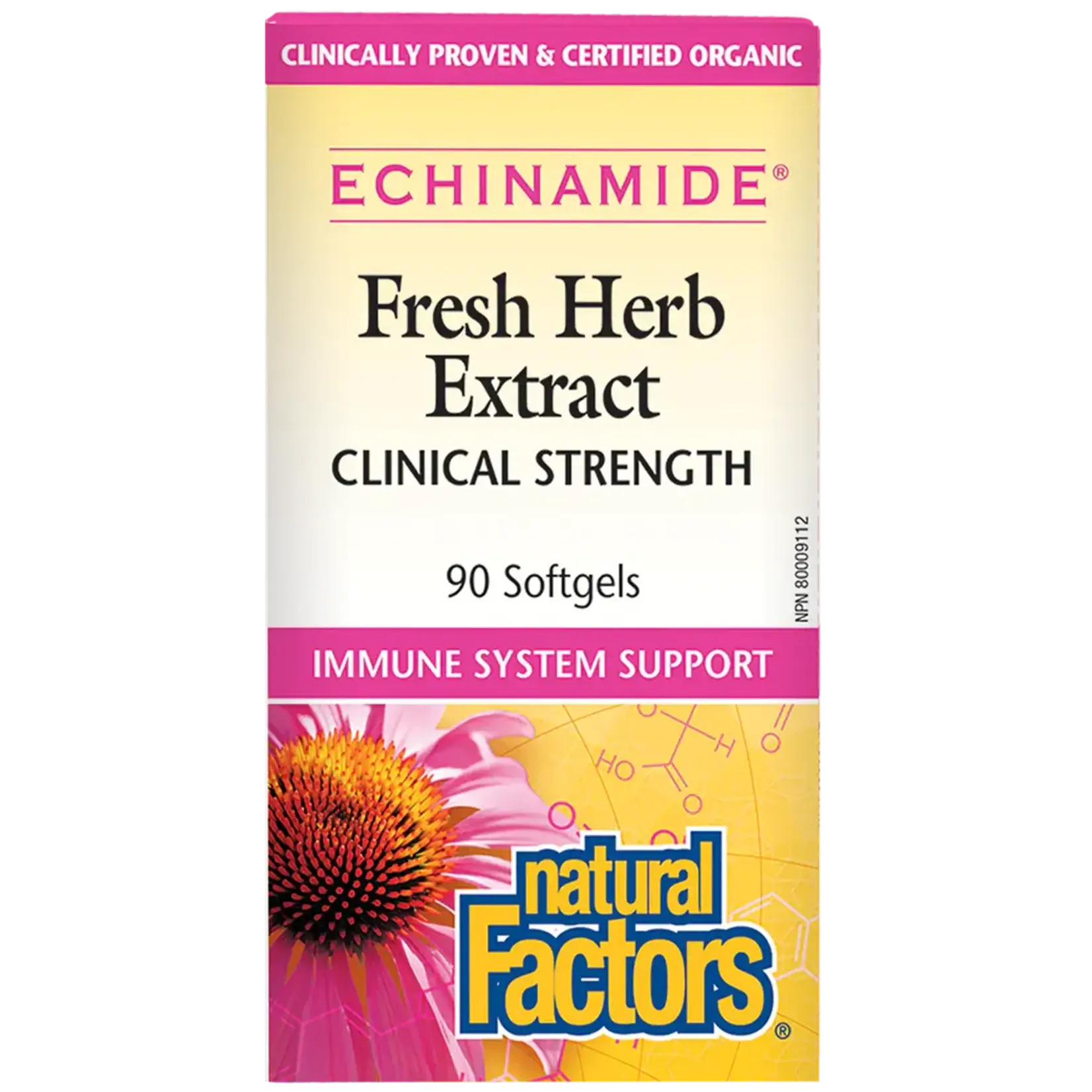 NATURAL FACTORS NATURAL FACTORS ECHINAMIDE ANTI-COLD FRESH HERB EXTRACT (CLINICAL STRENGTH) 90 SOFTGELS