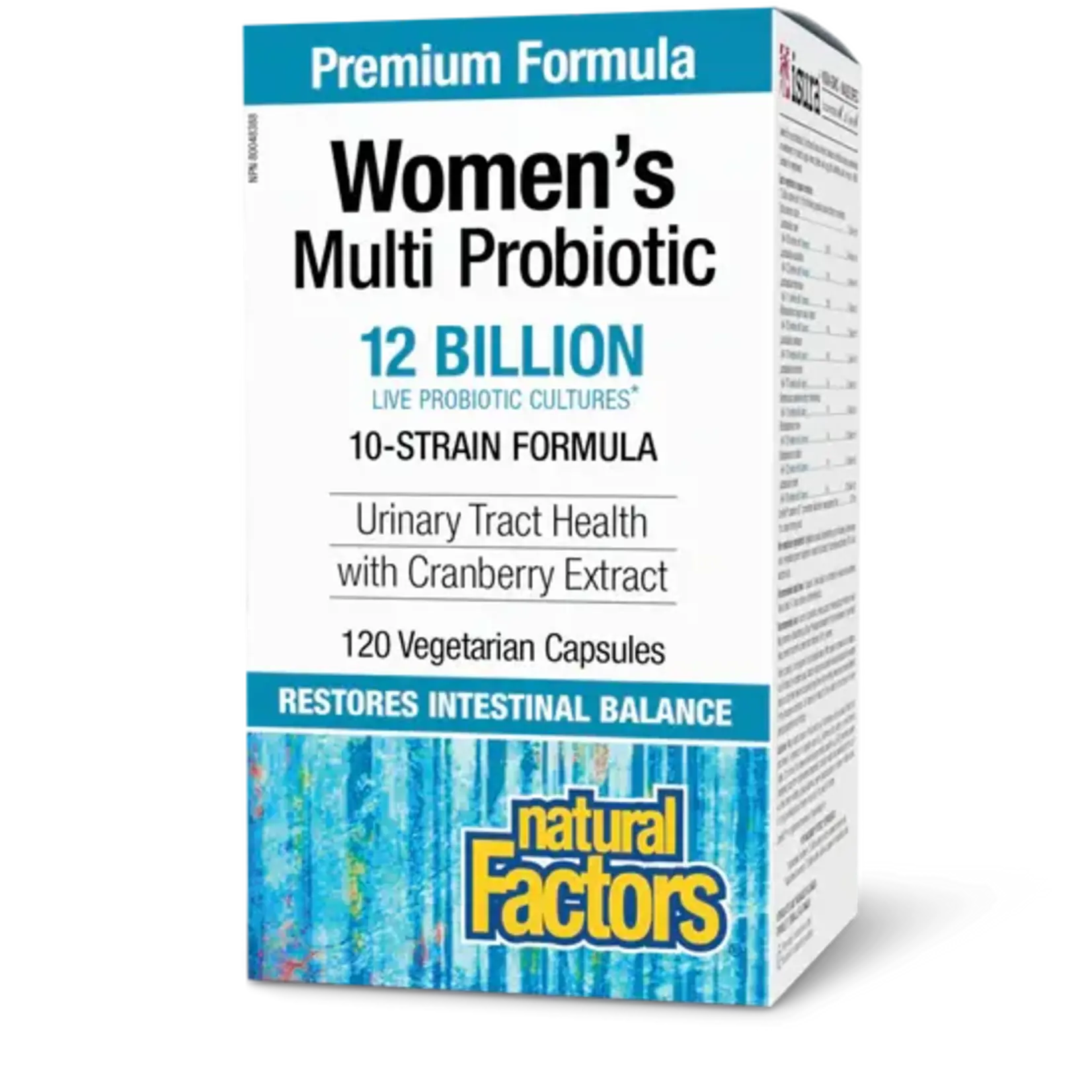 NATURAL FACTORS NATURAL FACTORS WOMEN'S MULTI PROBIOTIC WITH CRANRICH (12 BILLION CFU) 120 VEGICAPS