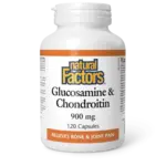 NATURAL FACTORS NATURAL FACTORS GLUCOSAMINE & CHONDROITIN SULFATE 900MG 120 CAPS