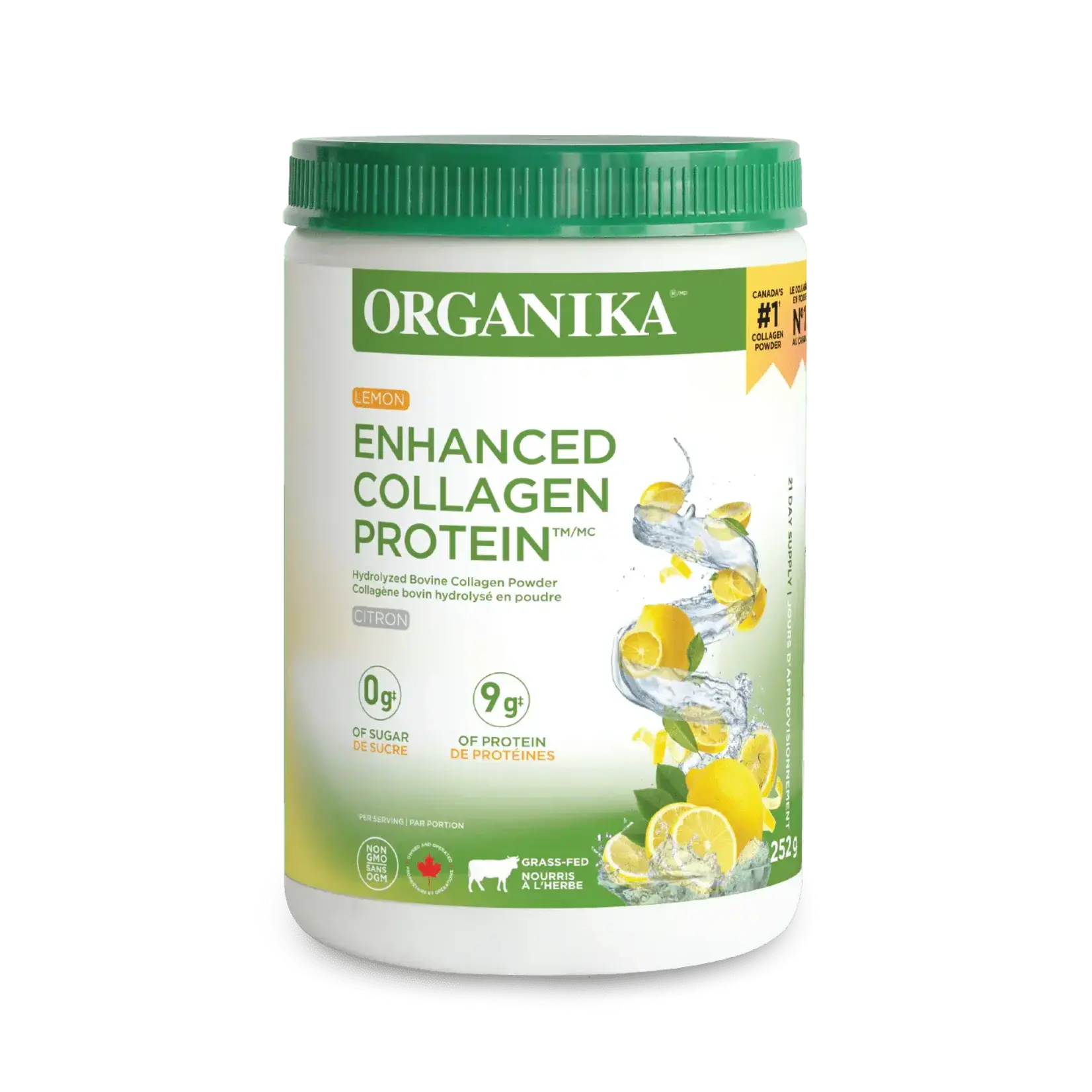 ORGANIKA ORGANIKA ENHANCED COLLAGEN PROTEIN LEMON 252G