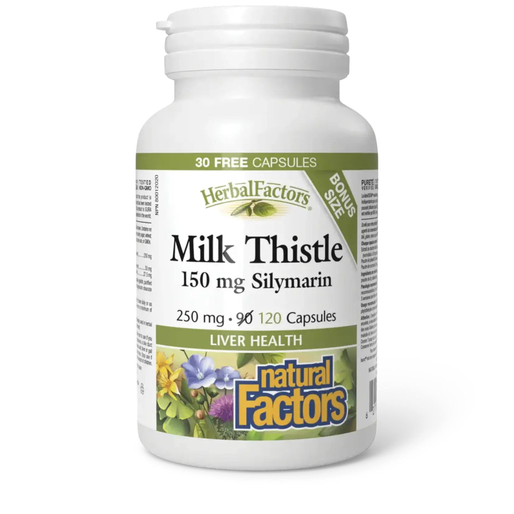 NATURAL FACTORS NATURAL FACTORS MILK THISTLE 150MG SILYMARIN 120 CAPS (BONUS)