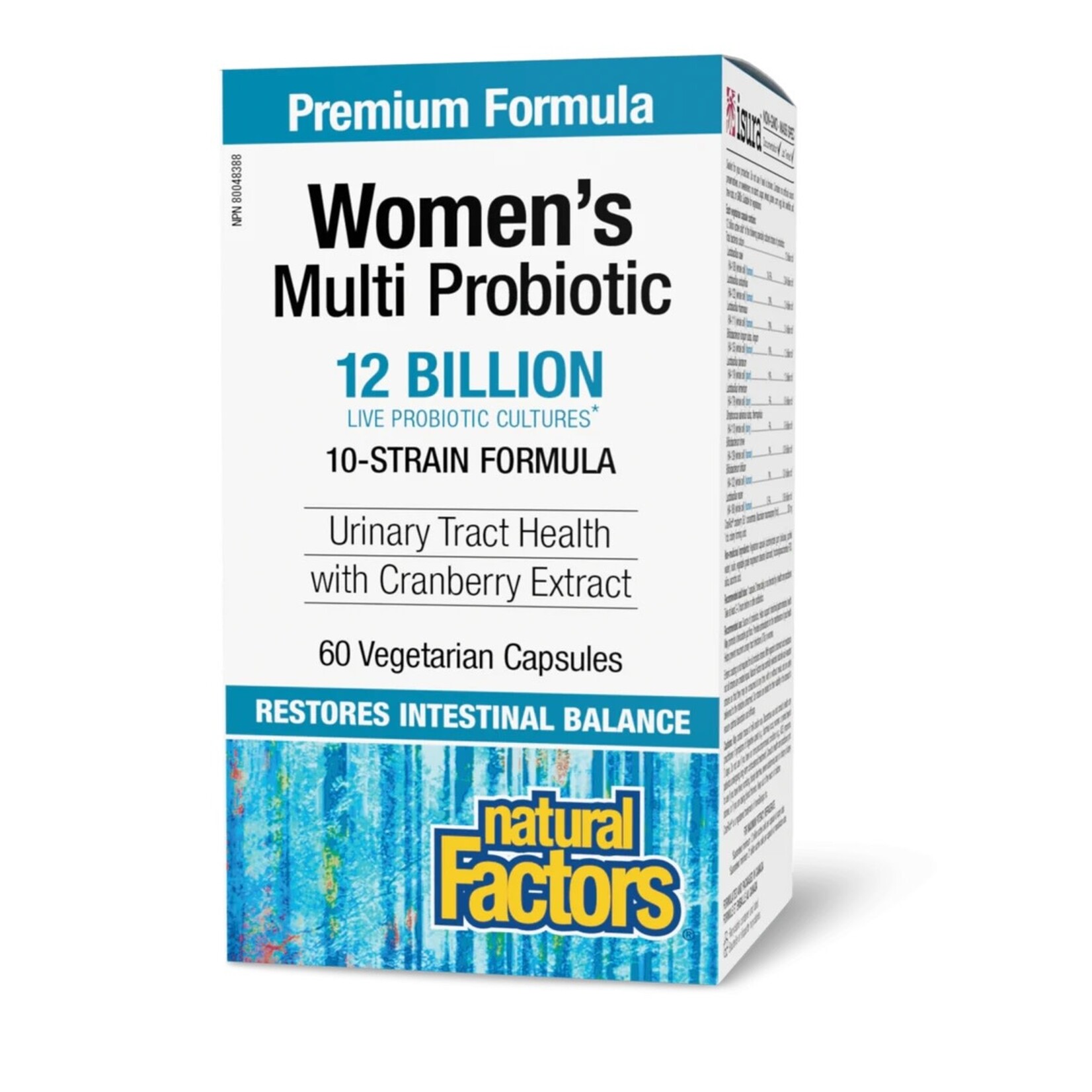 NATURAL FACTORS NATURAL FACTORS WOMEN'S MULTI PROBIOTIC WITH CRANRICH (12 BILLION CFU) 60 VEGICAPS