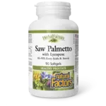 NATURAL FACTORS NATURAL FACTORS  SAW PALMETTO WITH LYCOPENE 90 SOFTGELS