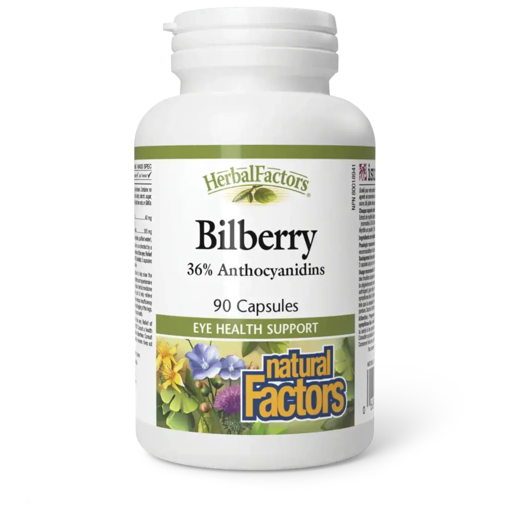 NATURAL FACTORS NATURAL FACTORS BILBERRY (40MG) 90 CAPS