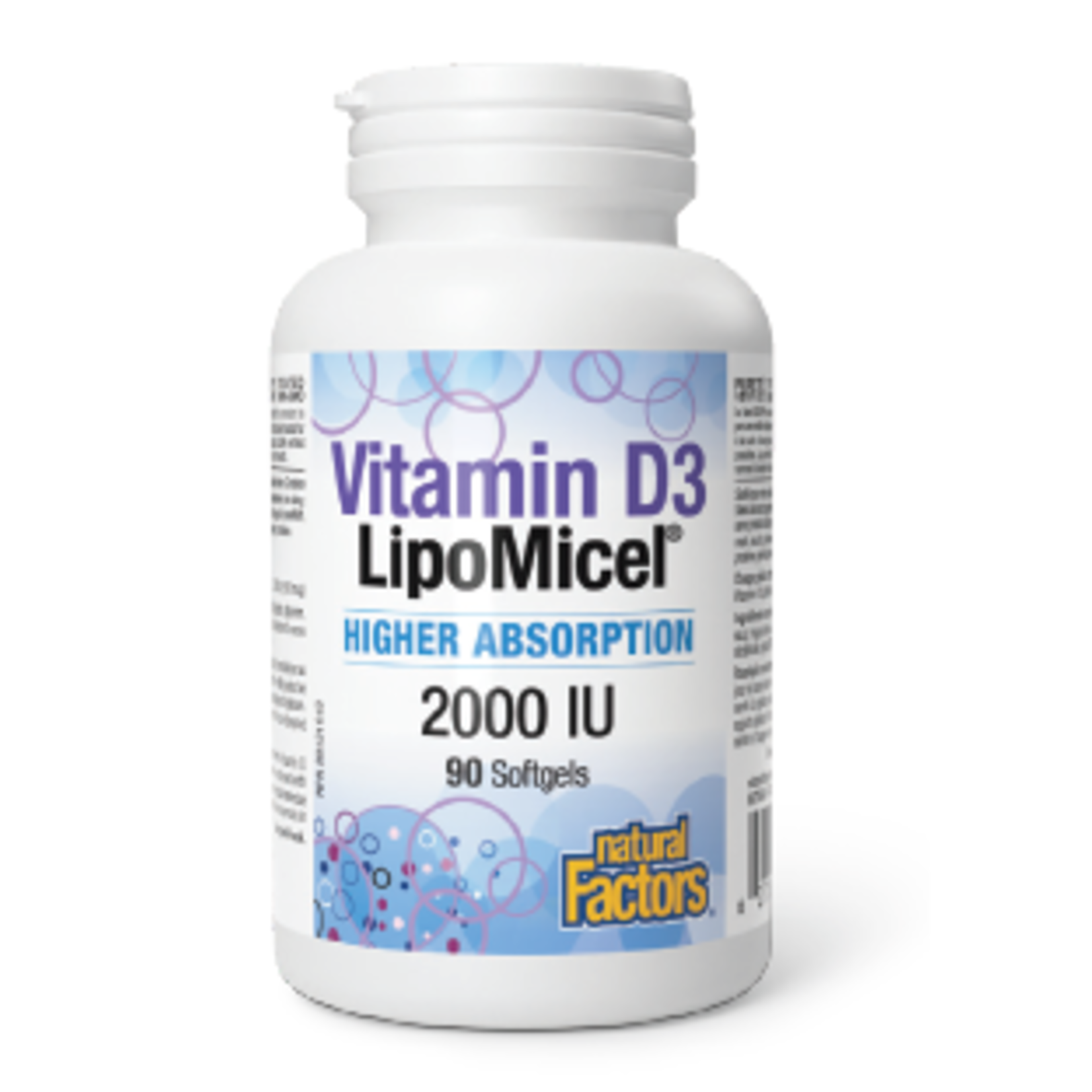 NATURAL FACTORS NATURAL FACTORS VITAMIN D3 LIPOMICEL 2000 IU 180 SGELS