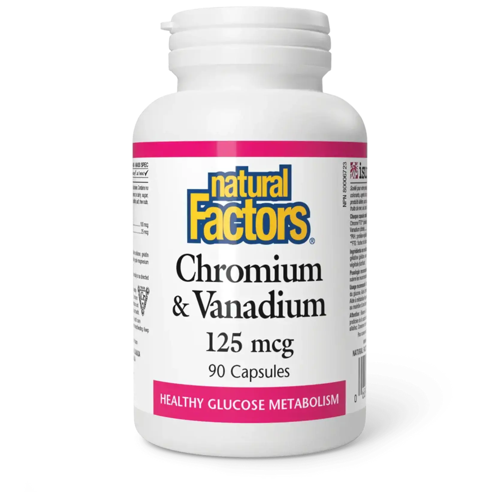 NATURAL FACTORS NATURAL FACTORS CHROMIUM & VANADIUM 125MCG