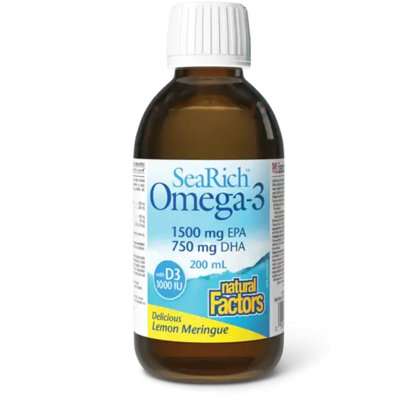 NATURAL FACTORS NATURAL FACTORS SEA RICH OMEGA-3 LEMON MERINGUE WITH VITAMIN D 1500 EPA / 750 DHA 200ML