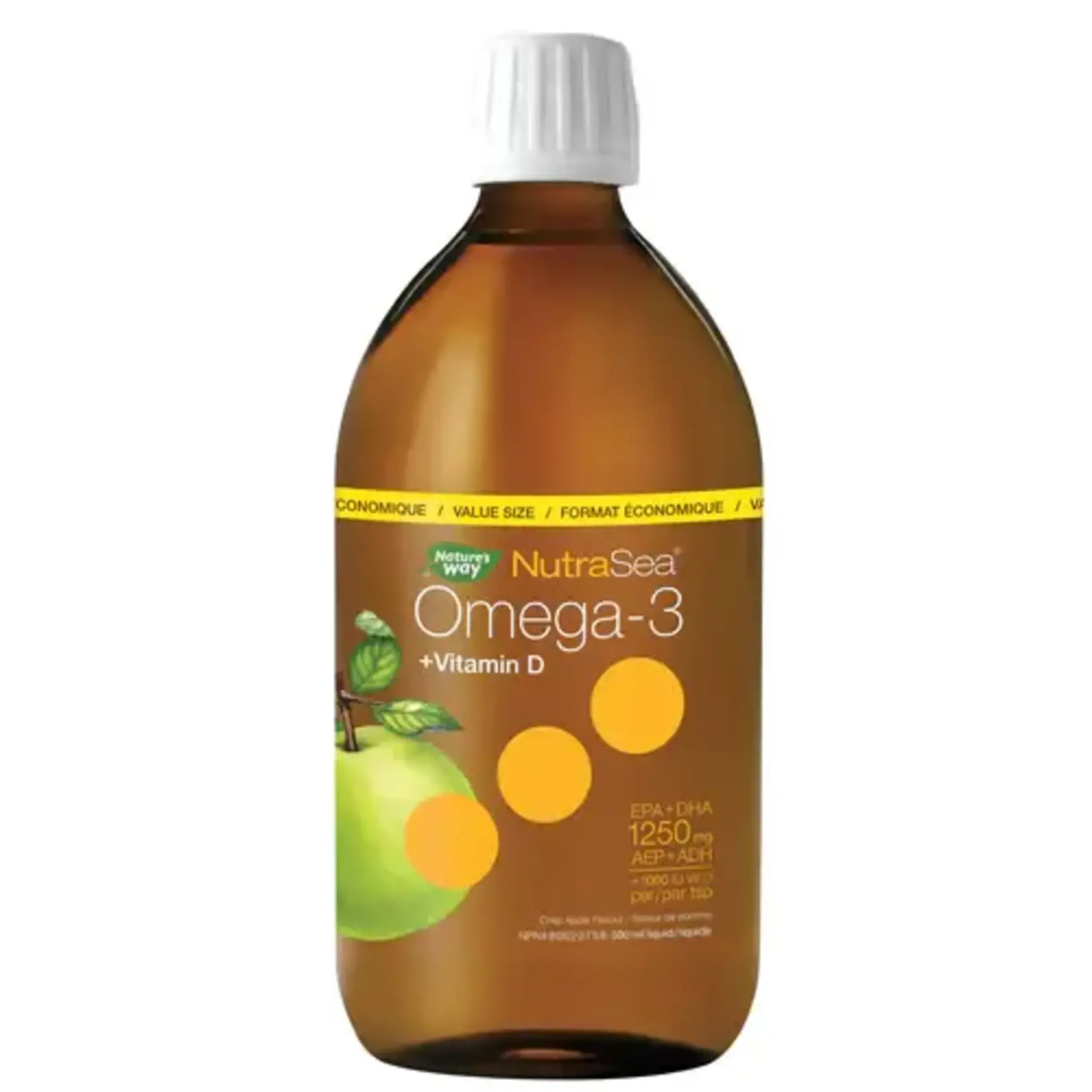 ASCENTA NUTRASEA +D OMEGA 3 CRISP APPLE 500ML
