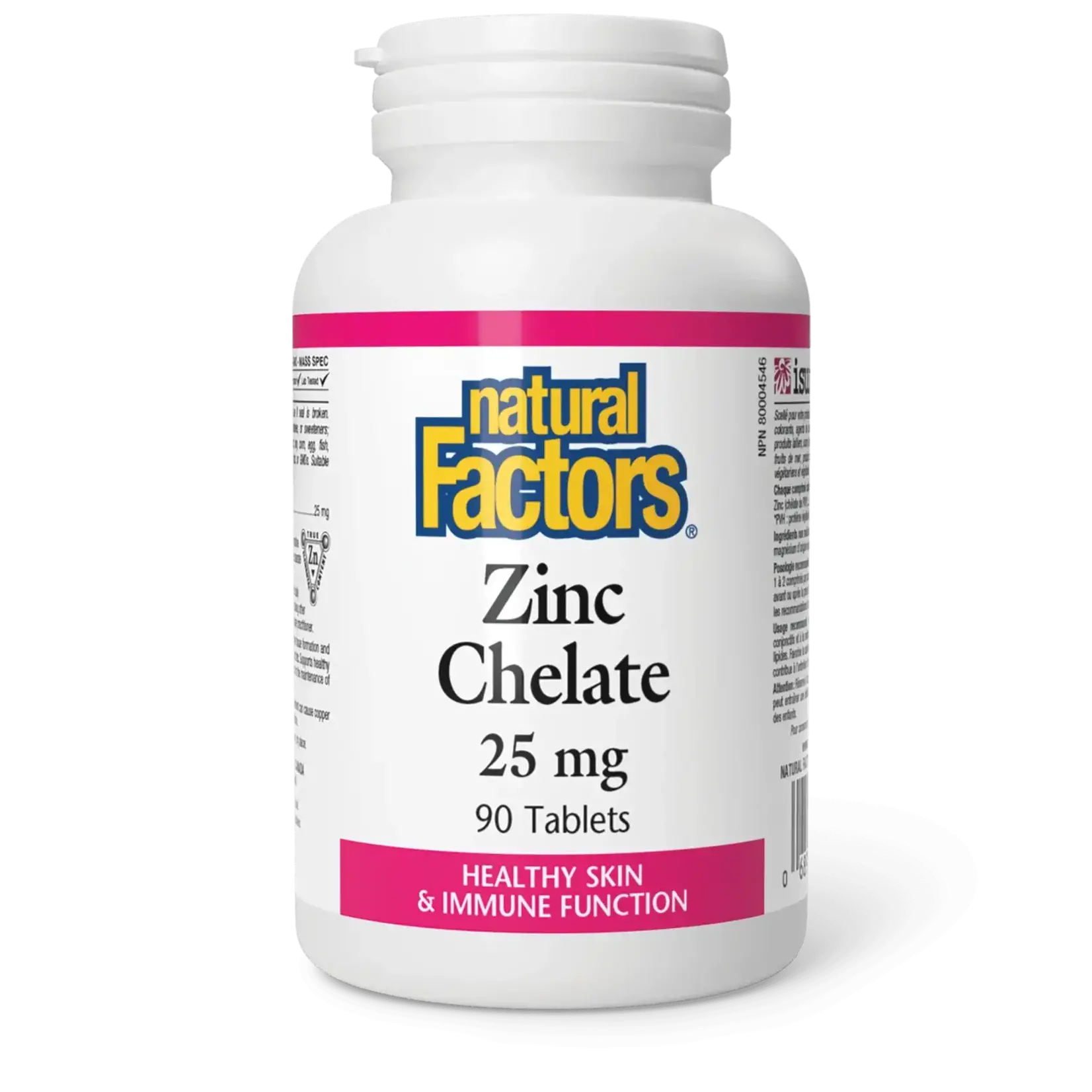 NATURAL FACTORS NATURAL FACTORS ZINC CHELATE 25MG 90 TABS