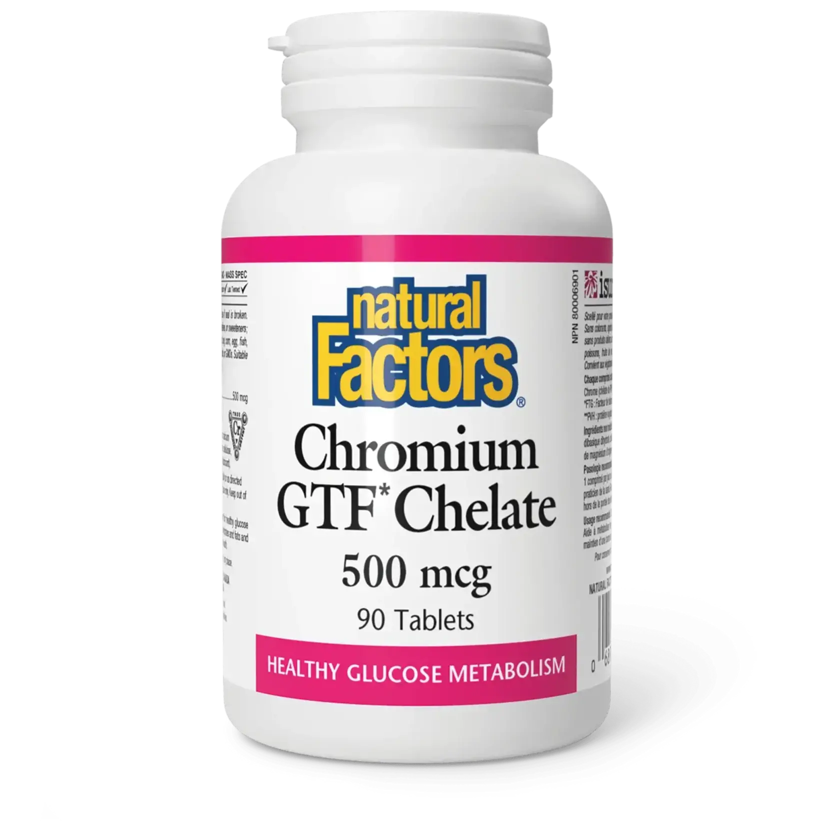 NATURAL FACTORS NATURAL FACTORS CHROMIUM GTF 500MCG 90 TABS