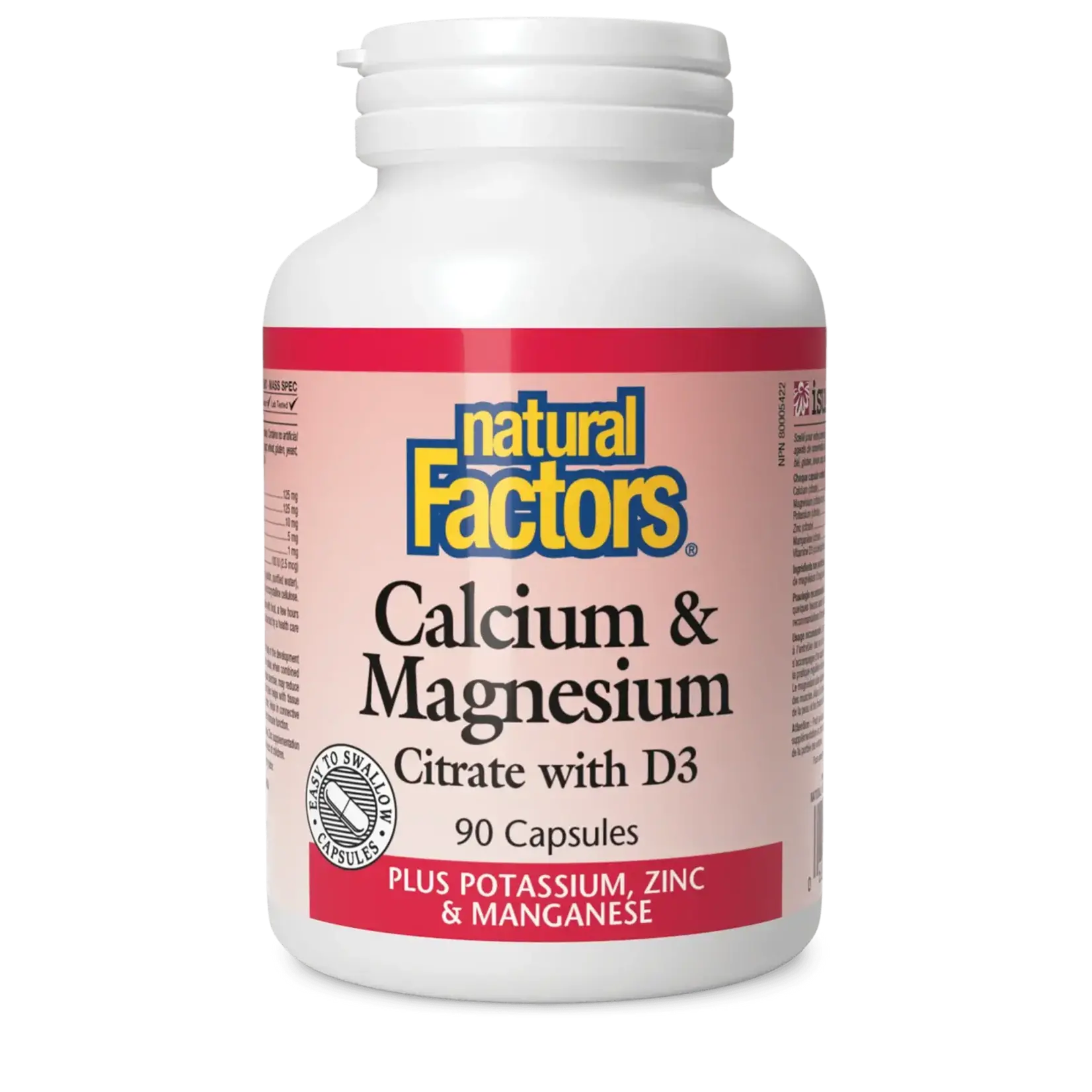 NATURAL FACTORS NATURAL FACTORS CALCIUM MAGNESIUM CITRATE + D3 90 CAPS