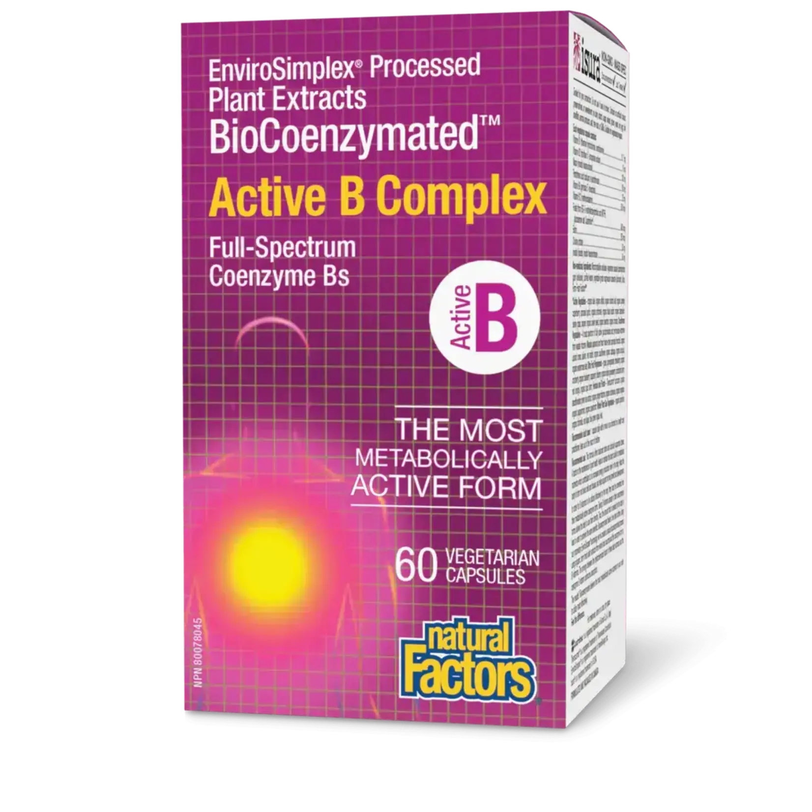 NATURAL FACTORS NATURAL FACTORS BIOCOENZYMATED ACTIVE B COMPLEX 60 VEGICAPS