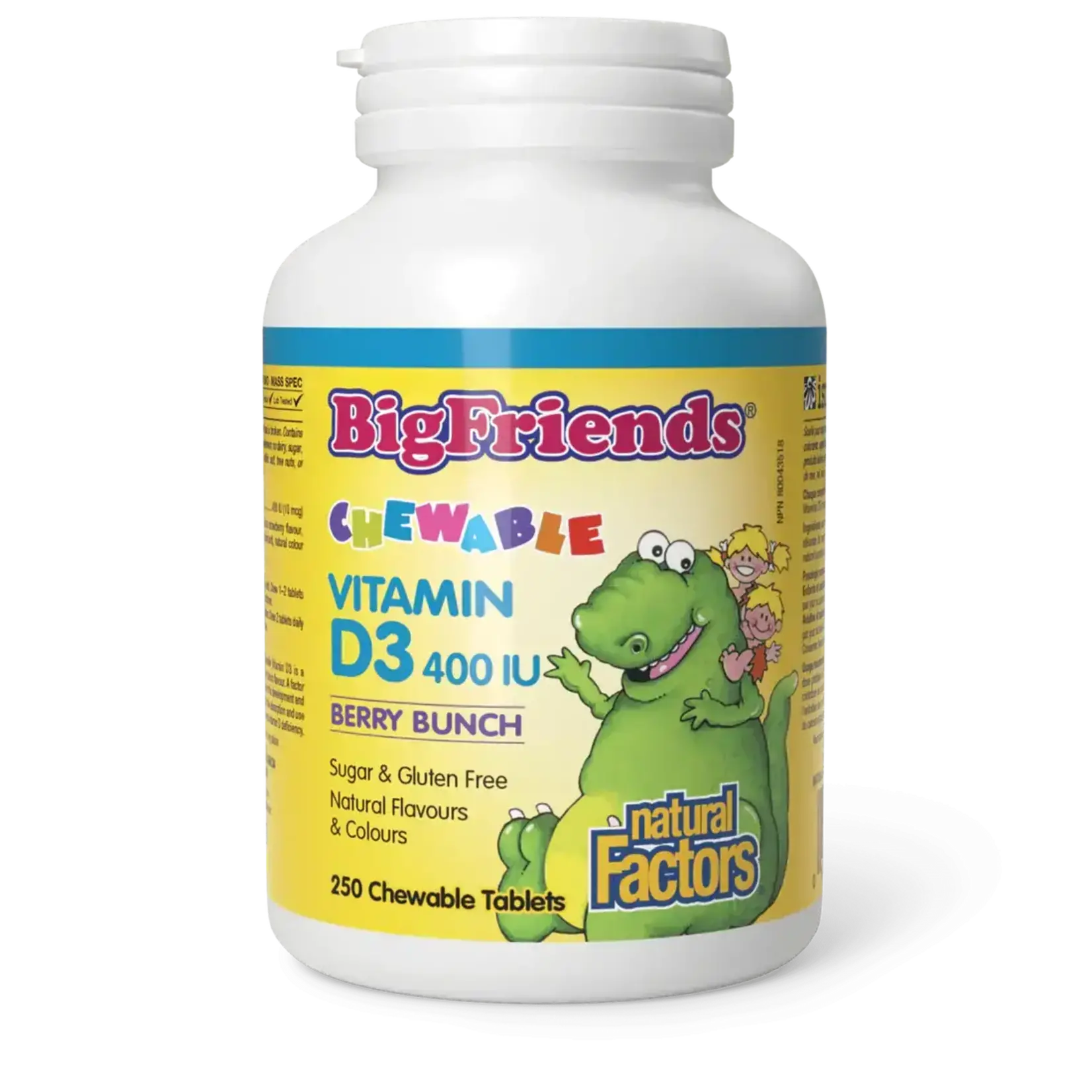 NATURAL FACTORS NATURAL FACTORS BIG FRIENDS VITAMIN D3 400 IU 250 CHEWABLE TABS (BERRY BUNCH)