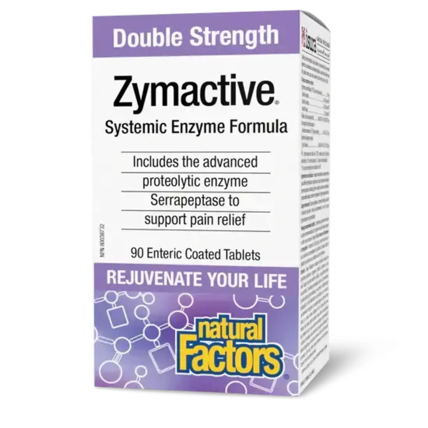 NATURAL FACTORS NATURAL FACTORS ZYMACTIVE DOUBLE STRENGTH 90 ENTERIC COATED TABS