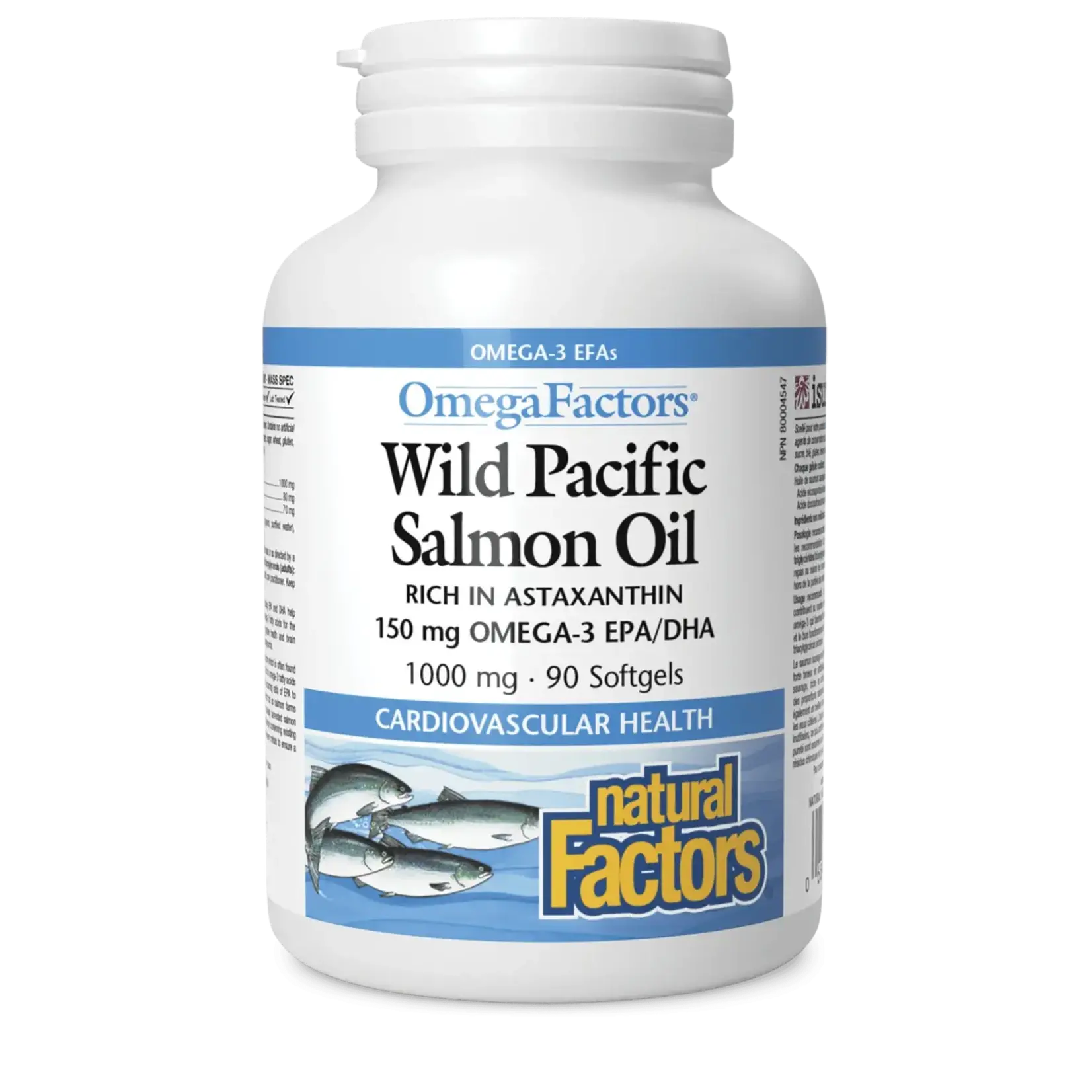 NATURAL FACTORS NATURAL FACTORS WILD PACIFIC SALMON OIL 90 SOFTGELS