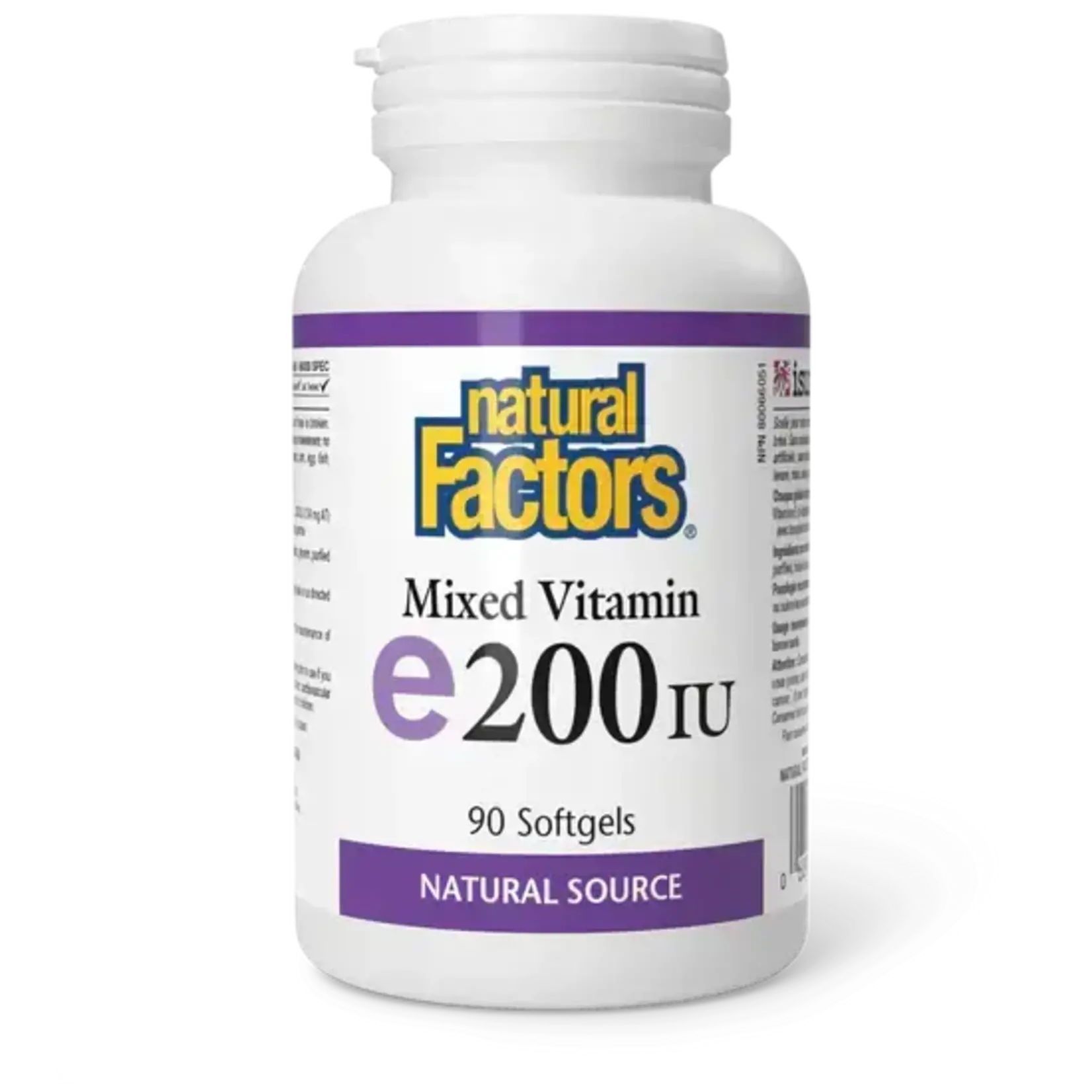 NATURAL FACTORS NATURAL FACTORS VITAMIN E 200 IU 90 SOFTGELS