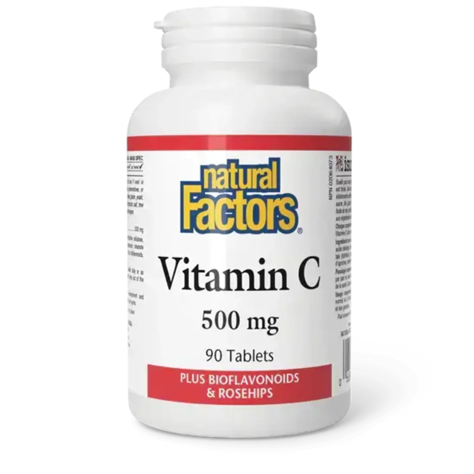 NATURAL FACTORS NATURAL FACTORS VITAMIN C 500MG W/ BIOFLAVONOIDS AND ROSEHIPS 90 TABS