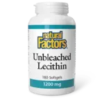 NATURAL FACTORS NATURAL FACTORS UNBLEACHED LECITHIN 1200MG 180 SOFTGELS