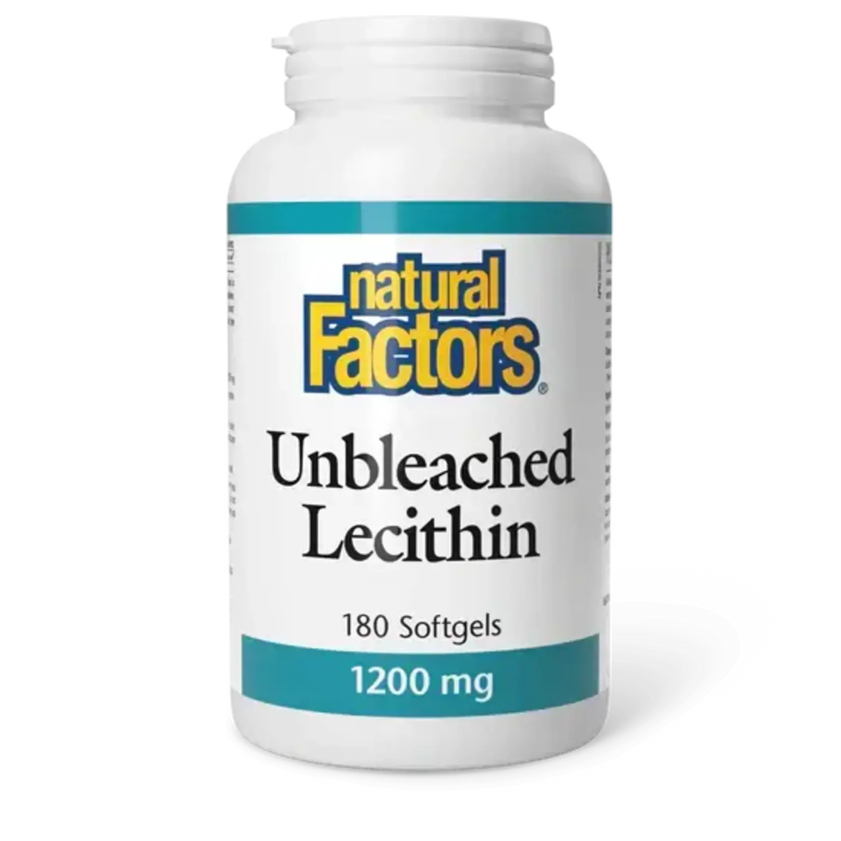 NATURAL FACTORS NATURAL FACTORS UNBLEACHED LECITHIN 1200MG 180 SOFTGELS