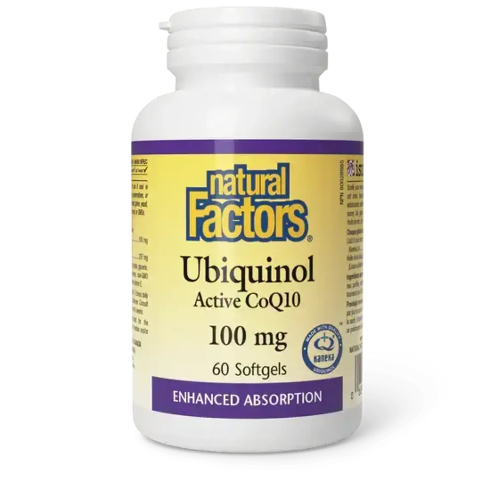 NATURAL FACTORS NATURAL FACTORS UBIQUINOL ACTIVE COQ10 100MG 60 SOFTGELS
