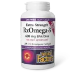 NATURAL FACTORS NATURAL FACTORS RXOMEGA-3 EXTRA STRENGTH - 600MG - 150 ENTERIPURE SOFTGEL (BONUS SIZE)