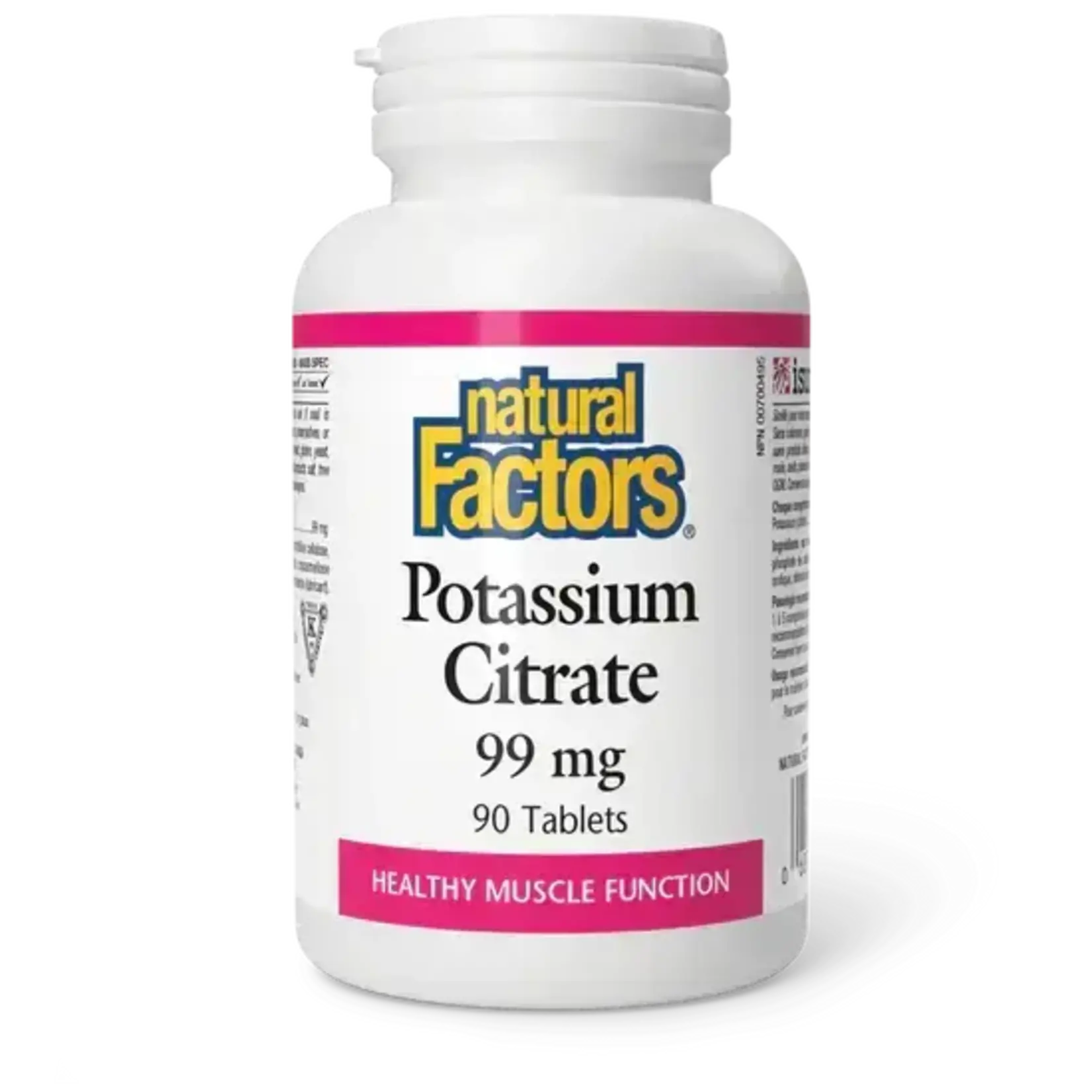 NATURAL FACTORS NATURAL FACTORS POTASSIUM CITRATE 99MG 90 TABS