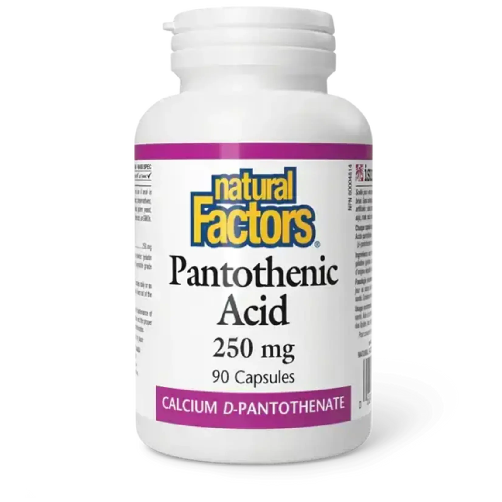 NATURAL FACTORS NATURAL FACTORS PANTOTHENIC ACID 250MG 90 CAPS