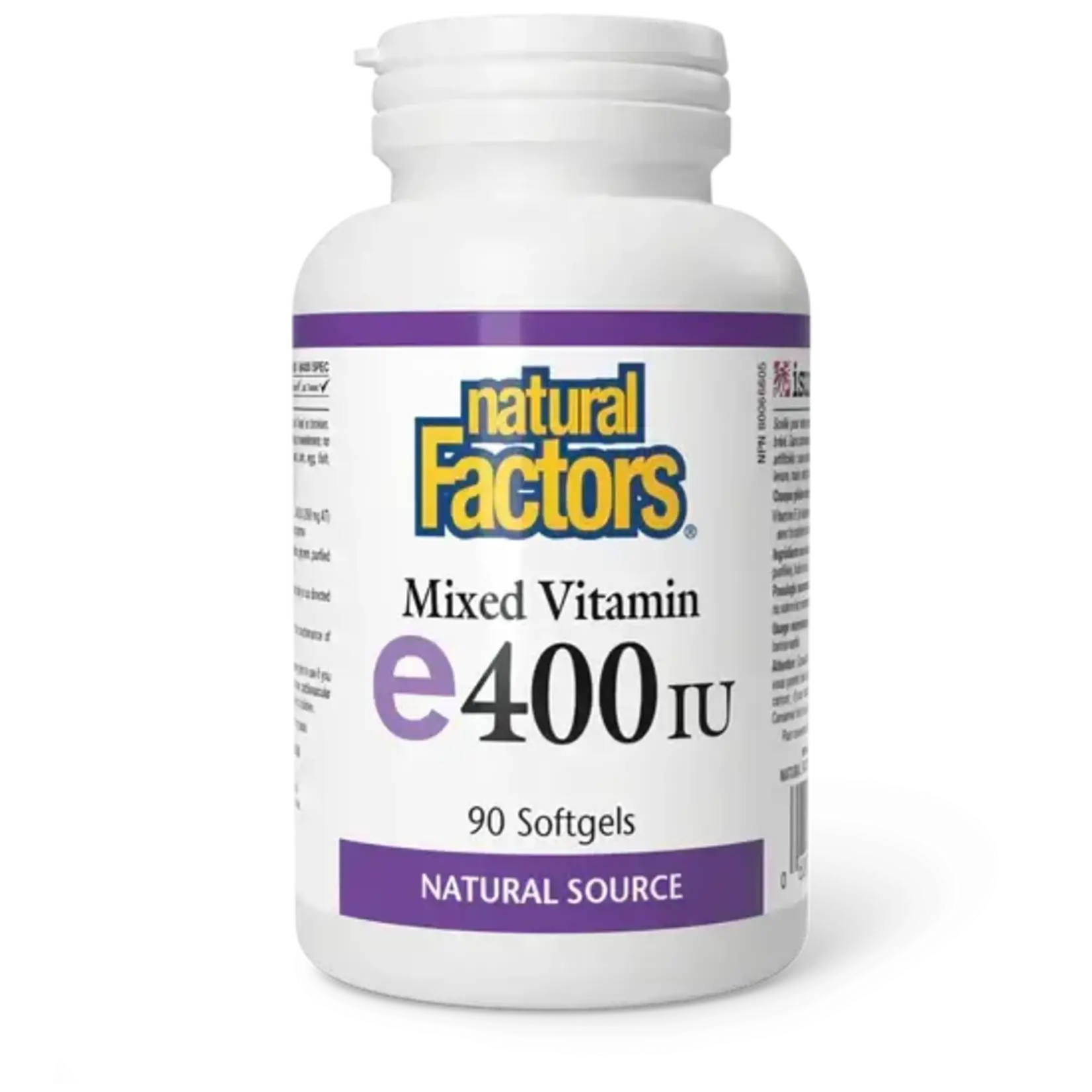 NATURAL FACTORS NATURAL FACTORS MIXED VITAMIN E 400 IU 90 SOFTGELS