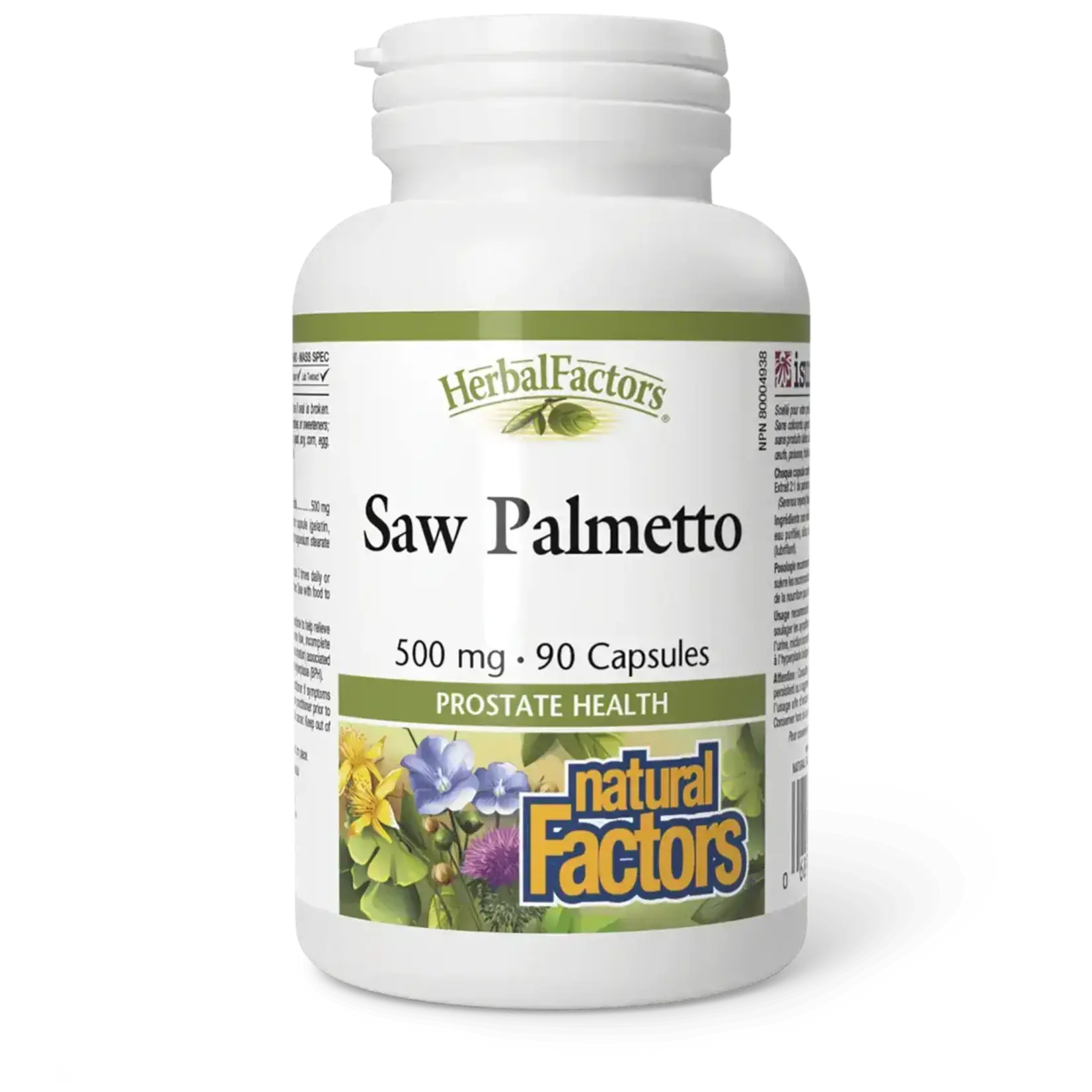 NATURAL FACTORS NATURAL FACTORS  SAW PALMETTO (500MG) 90 CAPS