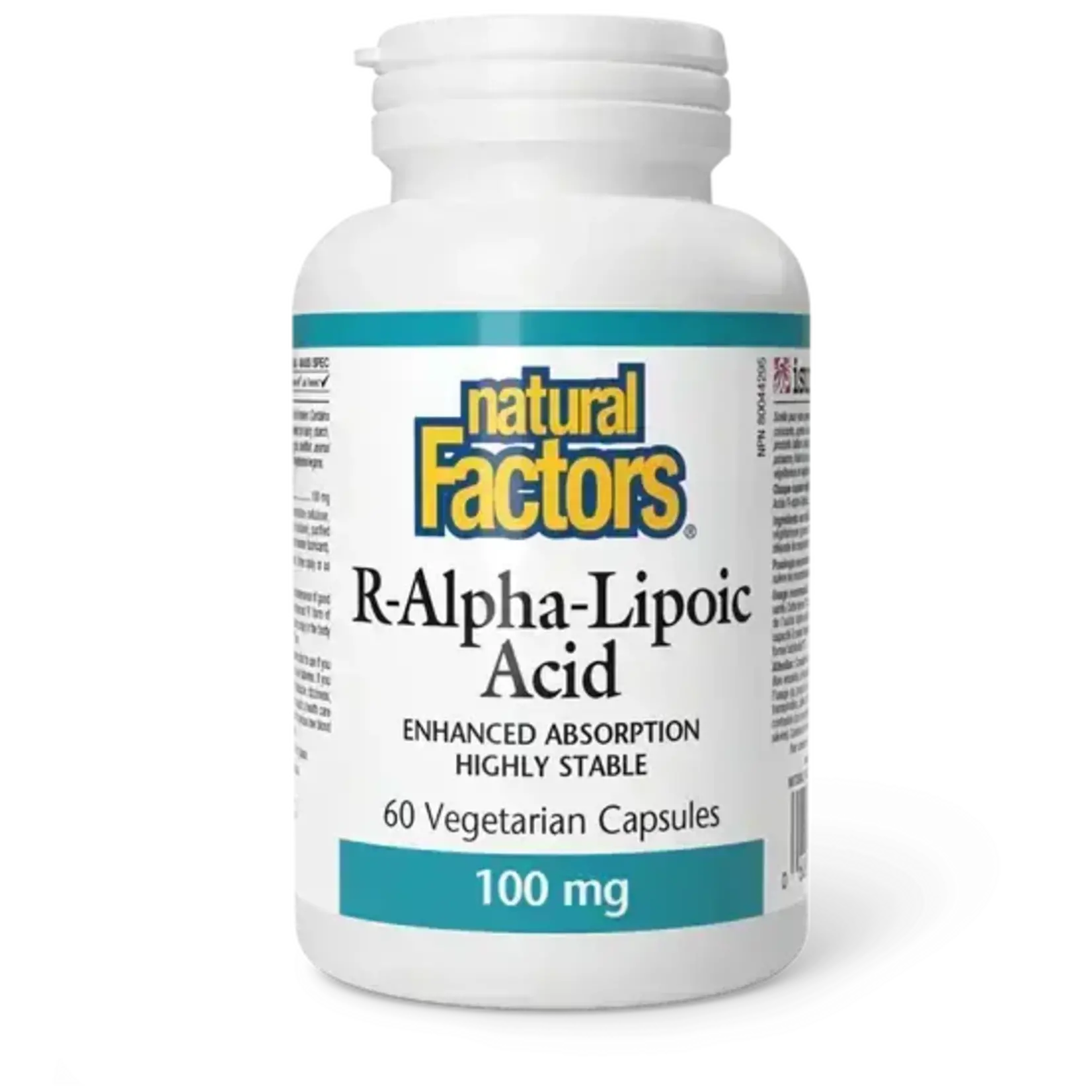 NATURAL FACTORS NATURAL FACTORS R-ALPHA LIPOIC ACID 100MG 60 CAPS