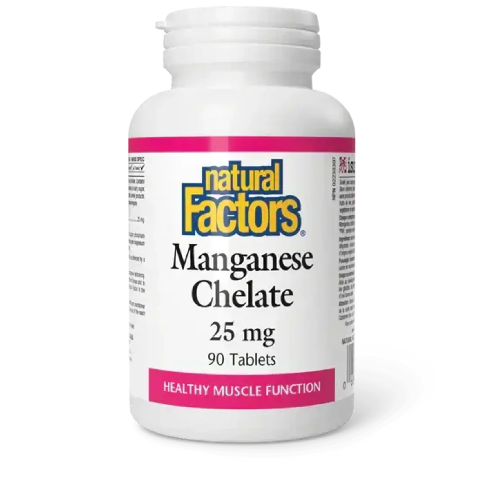 NATURAL FACTORS NATURAL FACTORS MANGANESE CHELATE 25MG 90 TABS