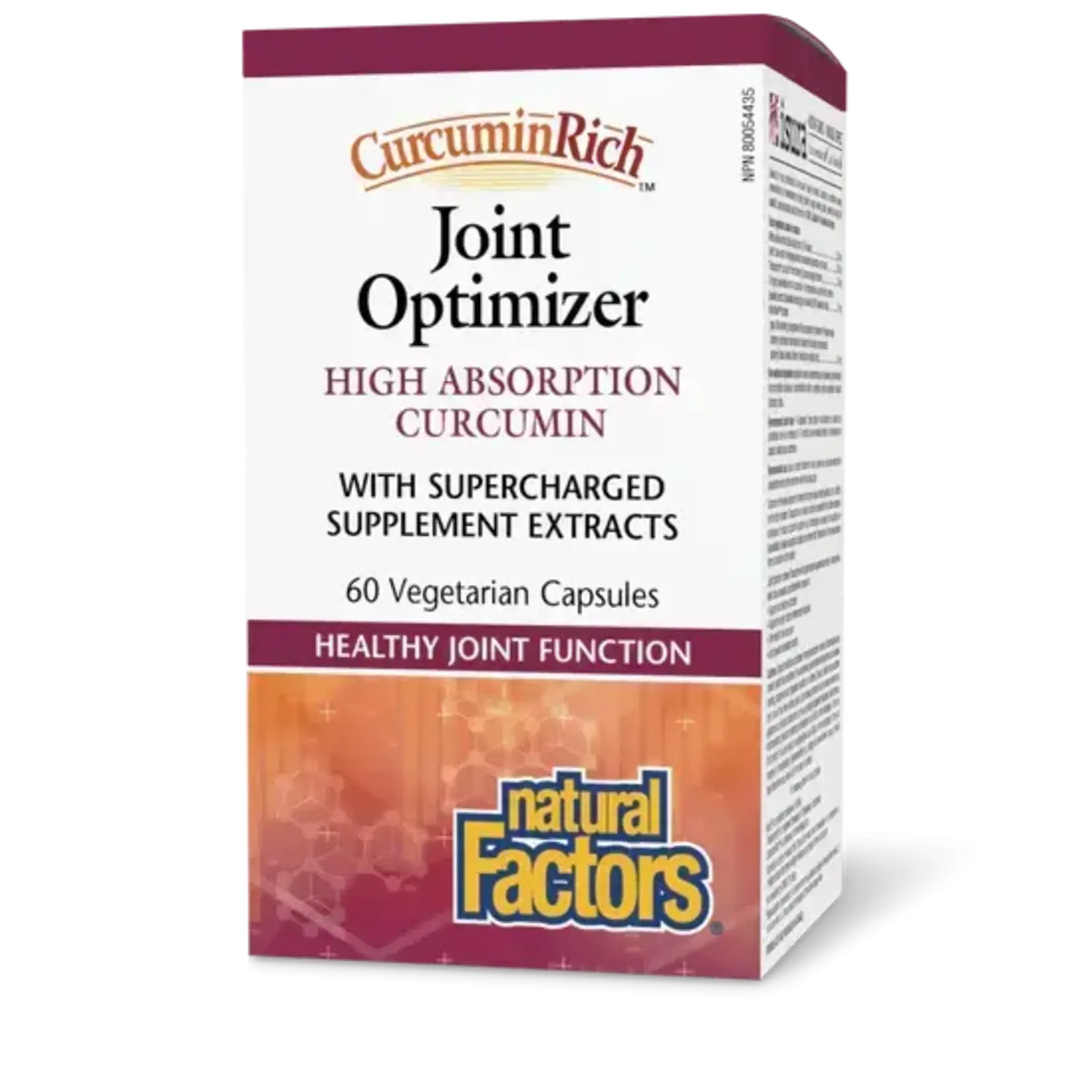 NATURAL FACTORS NATURAL FACTORS JOINT OPTIMIZER HIGH ABSORPTION CURCUMIN 60 VCAPS