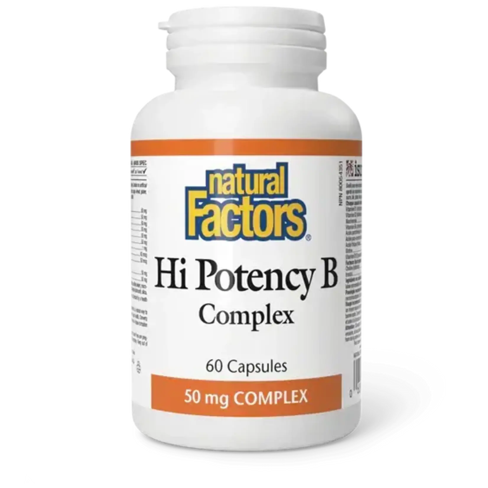 NATURAL FACTORS NATURAL FACTORS HI POTENCY B COMPLEX 60 CAPS