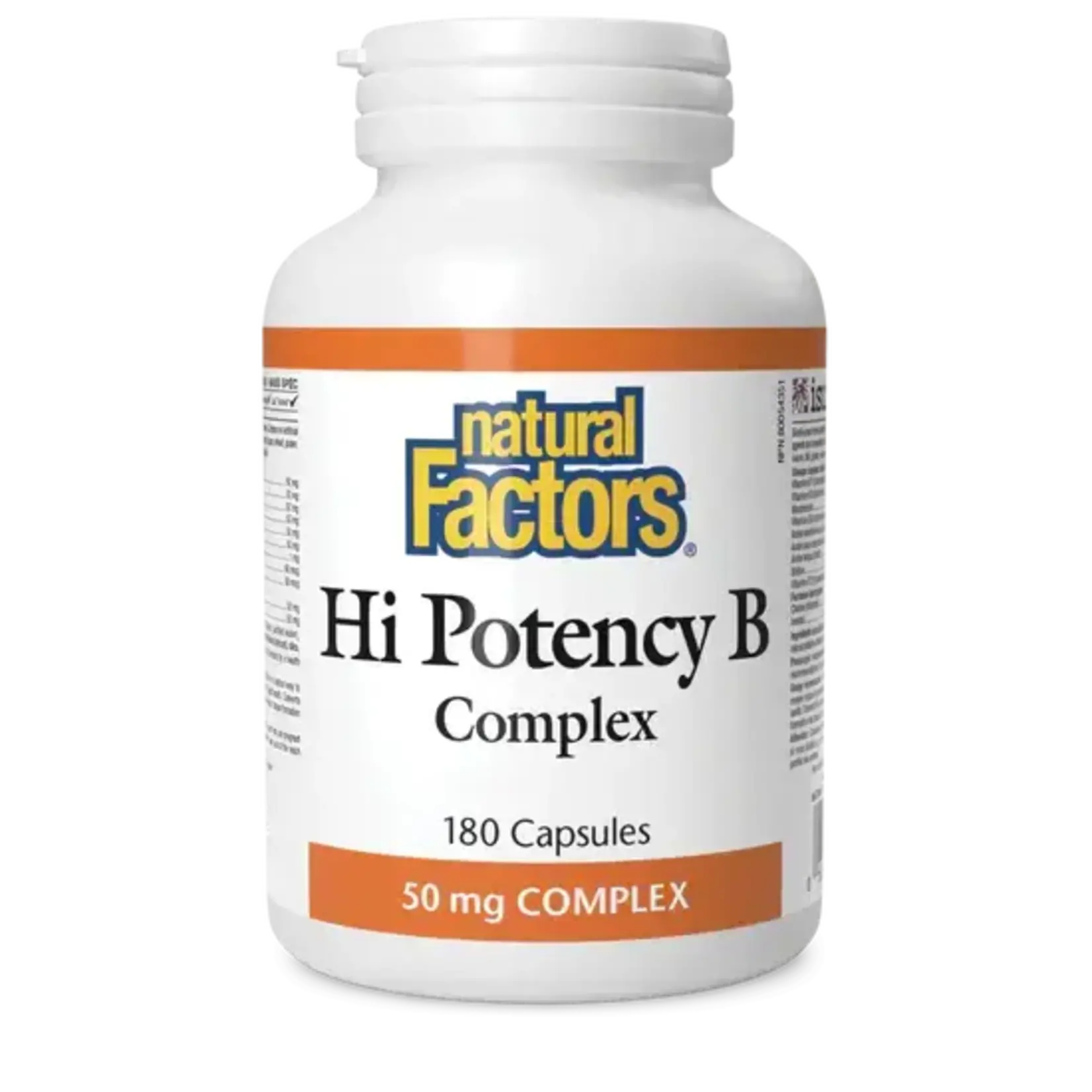 NATURAL FACTORS NATURAL FACTORS HI POTENCY B COMPLEX 180 CAPS