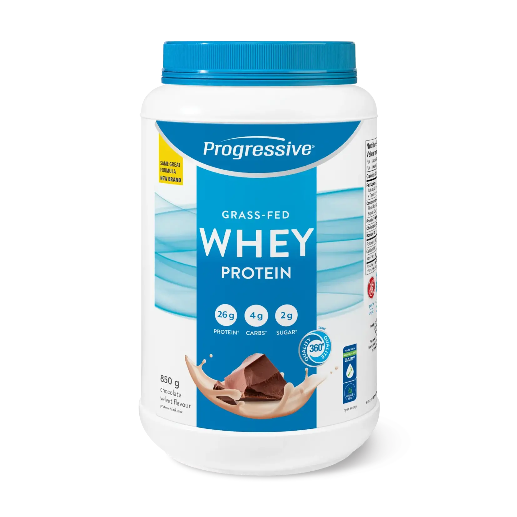 PROGRESSIVE PROGRESSIVE GRASS FED WHEY PROTEIN CHOCOLATE  850G
