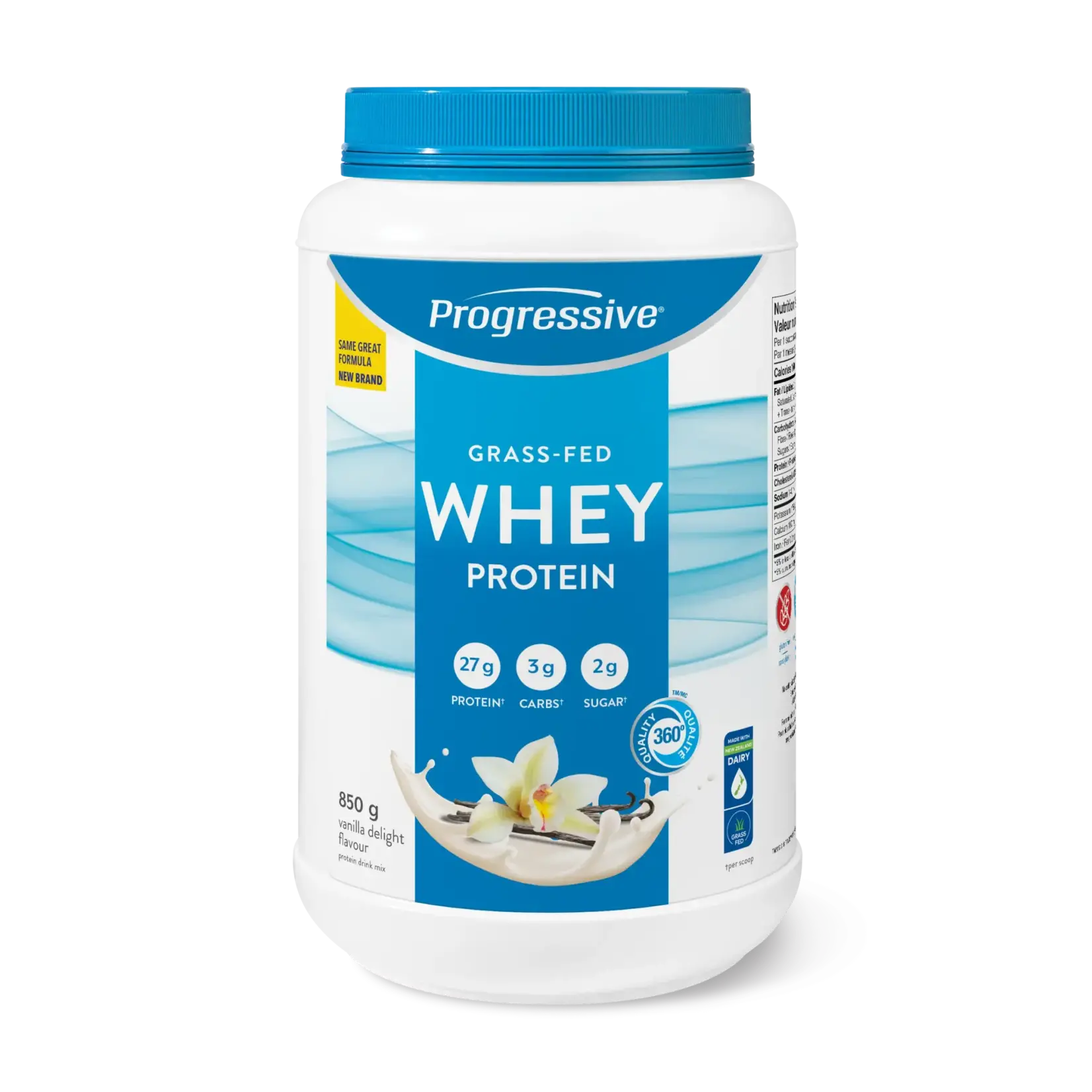 PROGRESSIVE PROGRESSIVE GRASS FED WHEY PROTEIN VANILLA  850G
