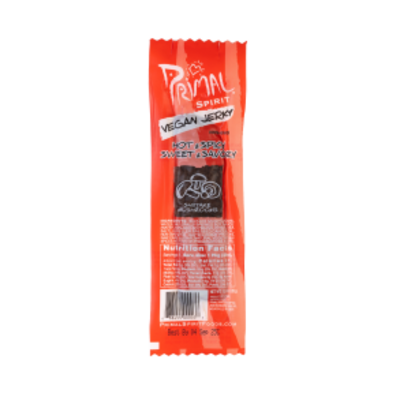 PRIMAL SPIRIT FOODS PRIMAL VEGAN JERKY HOT & SPICY 28G