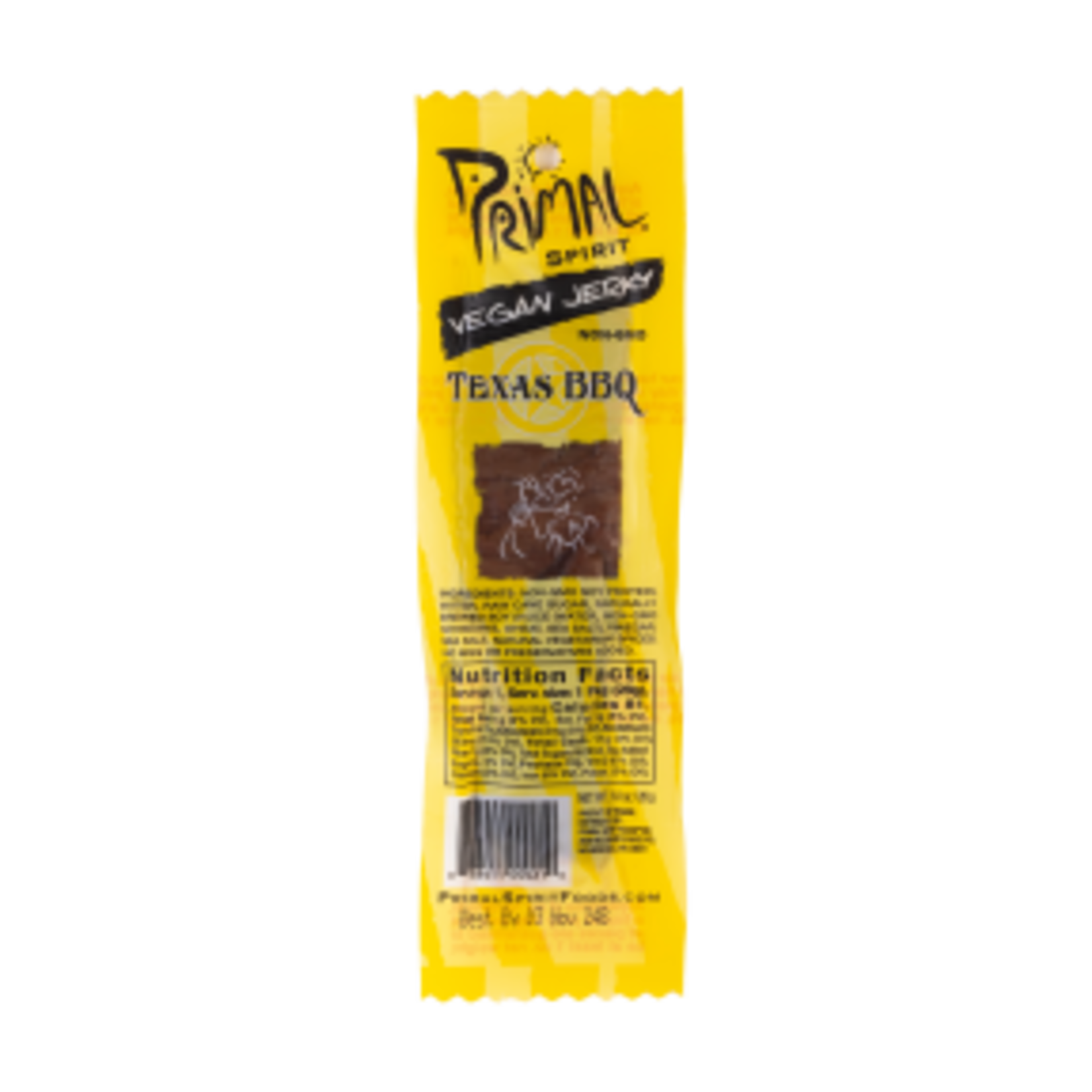 PRIMAL SPIRIT FOODS PRIMAL VEGAN JERKY TEXAS BBQ 28G