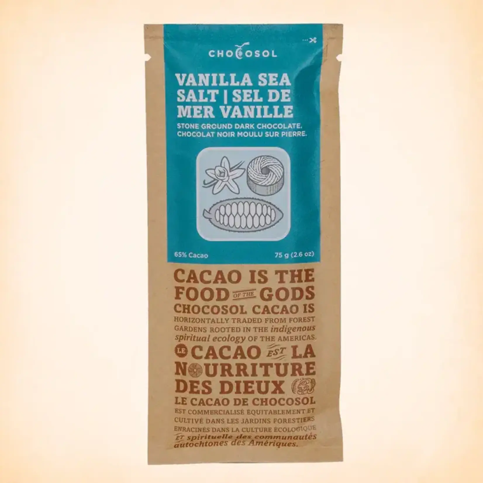 CHOCOSOL CHOCOSOL VANILLA SEA SALT CHOCOLATE 75G