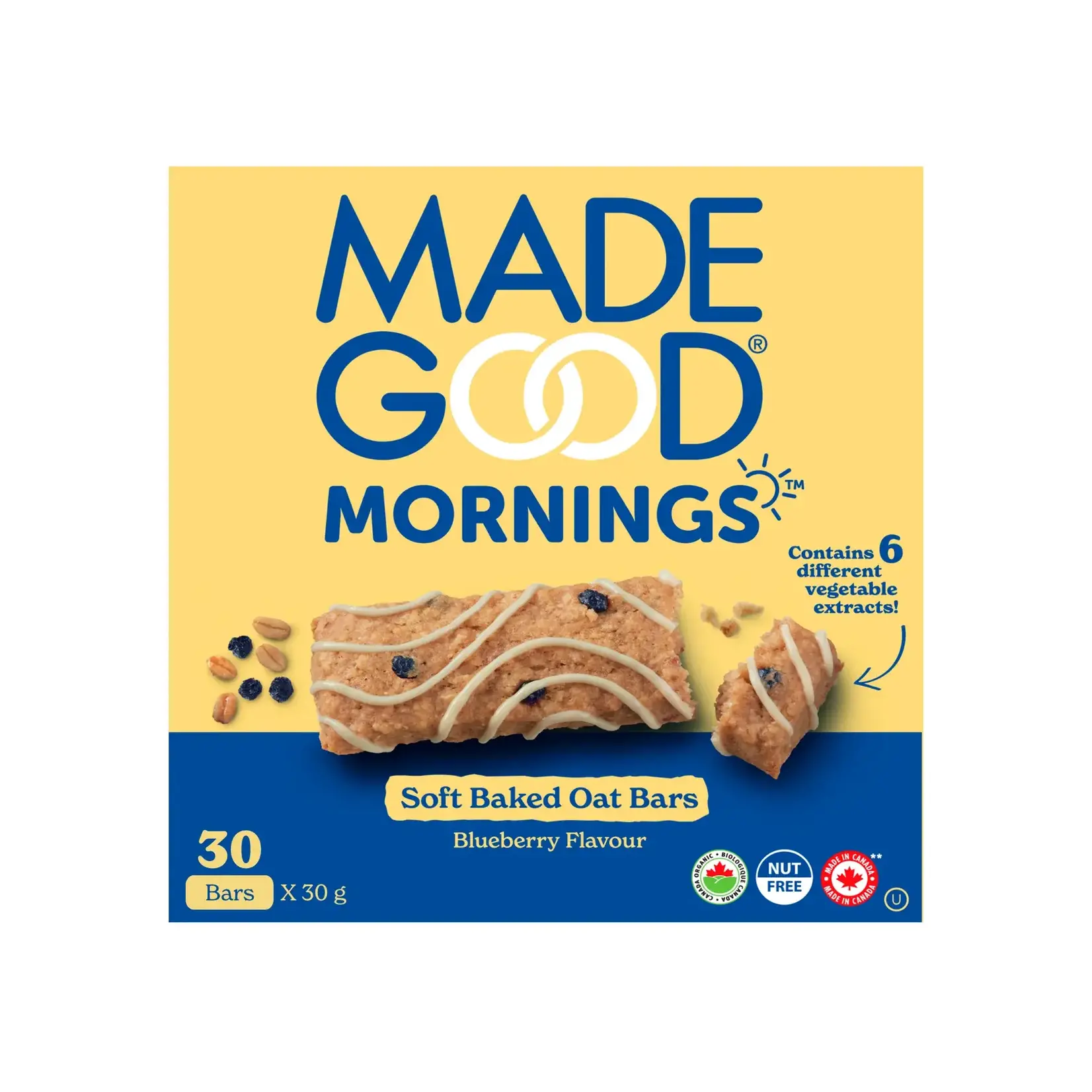 MADE GOOD MADE GOOD SOFT BAKED MORNING OAT BARS - BLUEBERRY (5BARS/30g)