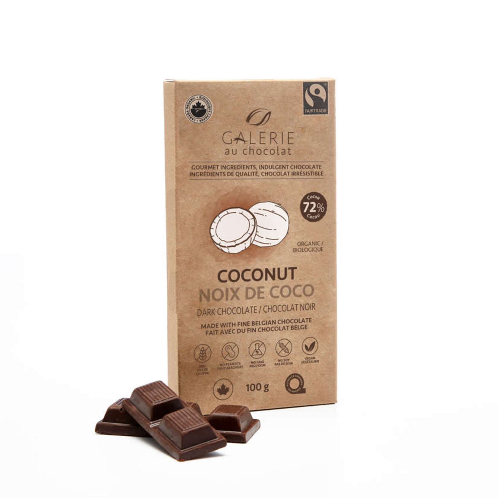 GALERIE AU CHOCOLAT GALERIE AU DARK CHOCOLATE COCONUT BAR