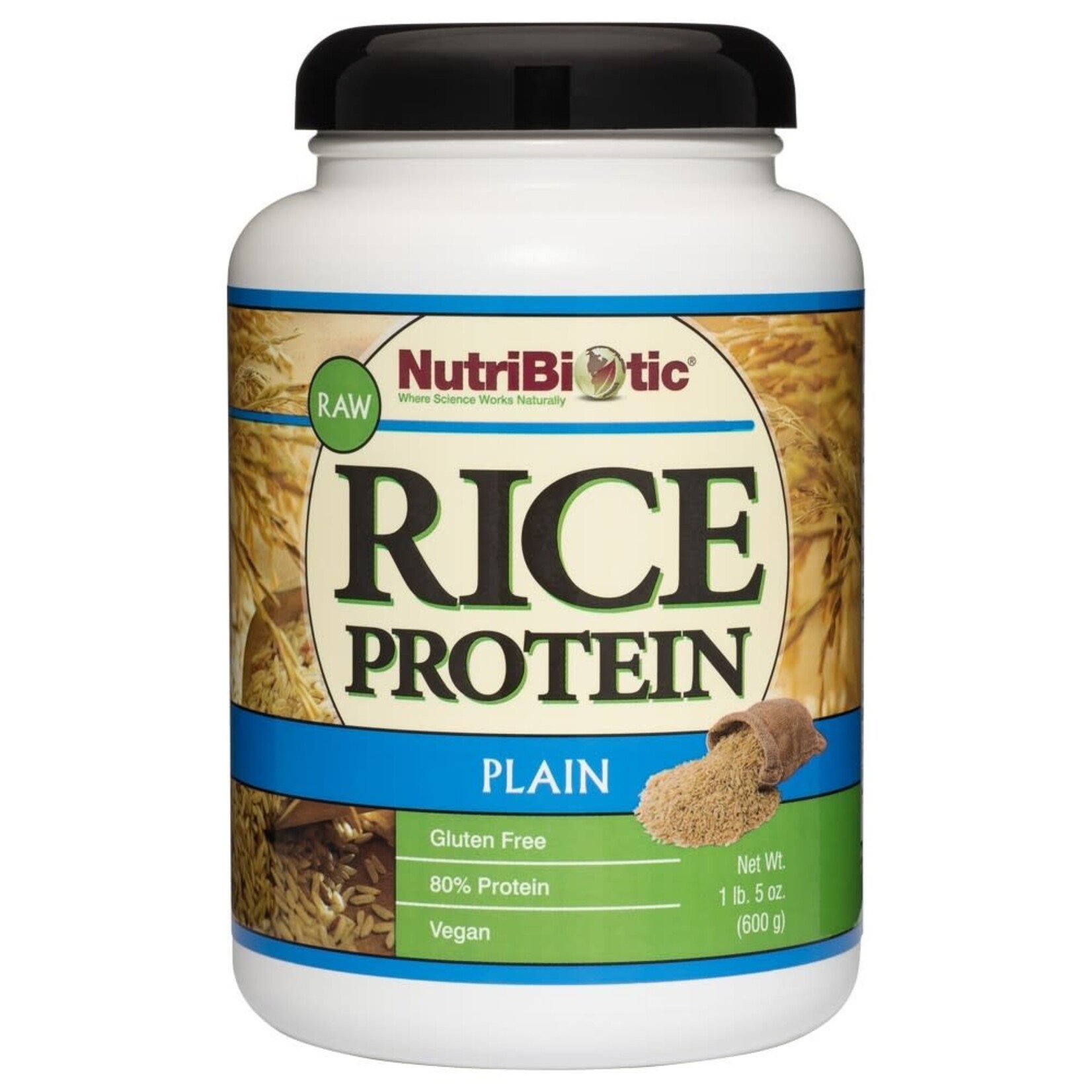 NUTRIBIOTIC NUTRIBIOTIC RICE PROTEIN ORGANIC UNFLAVOURED 600G