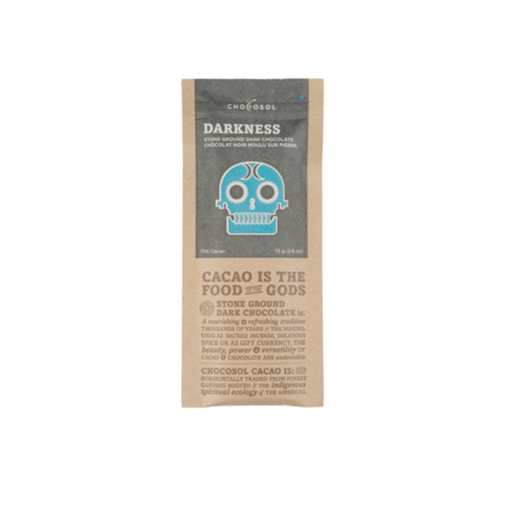 CHOCOSOL CHOCOSOL DARKNESS (75%) CHOCOLATE 75G